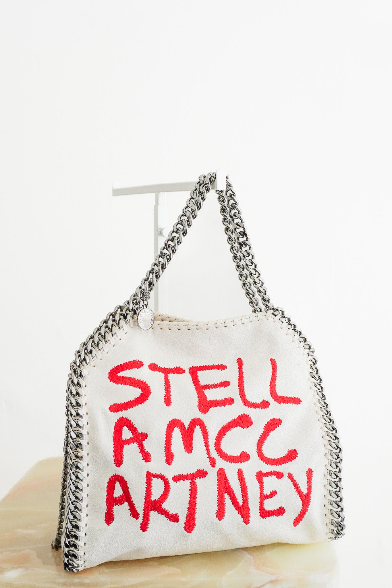 Front image of the Stella McCartney Graffiti Falabella Tote Bag Chelsea London