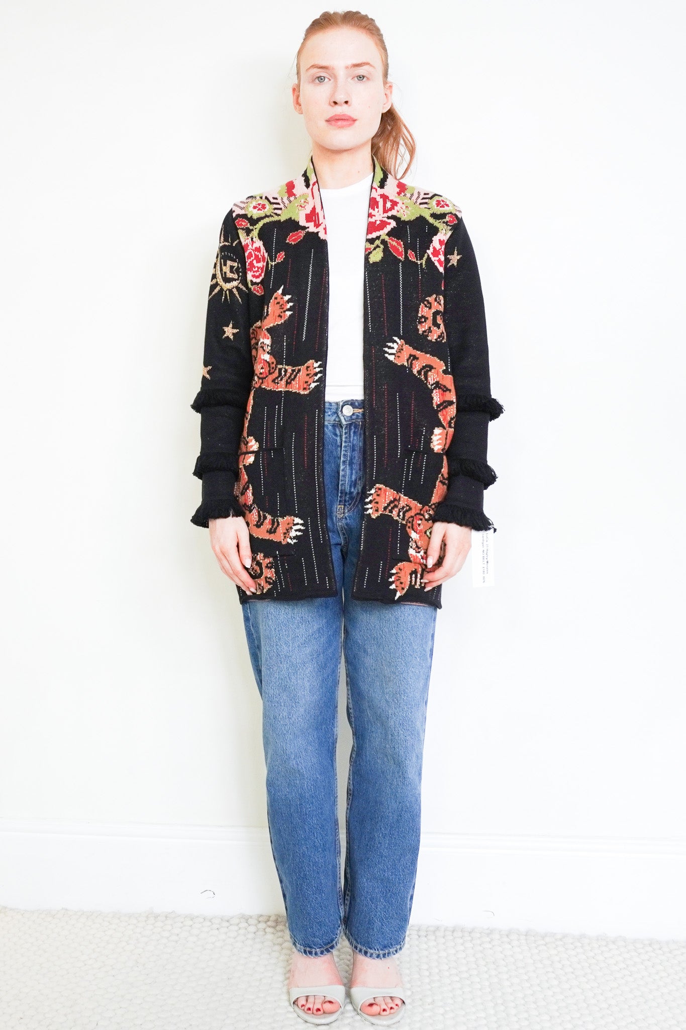 Front photo of the Hayley Menzies Metamorphosis Cardigan Chelsea London
