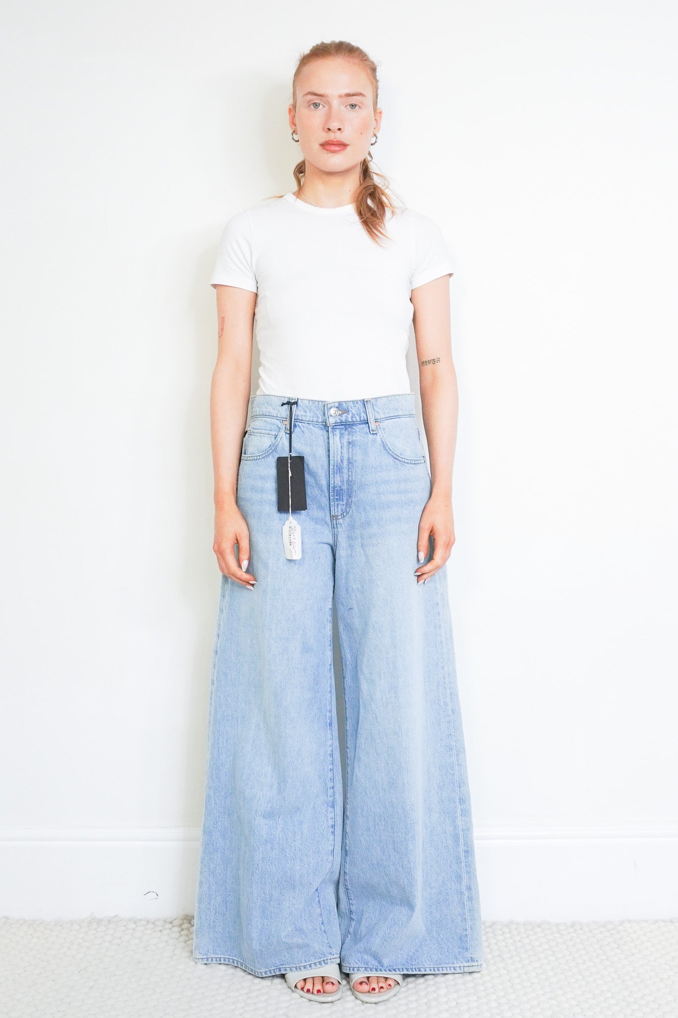 Front photo of the PAIGE Cameron Wide Leg Jeans Chelsea London