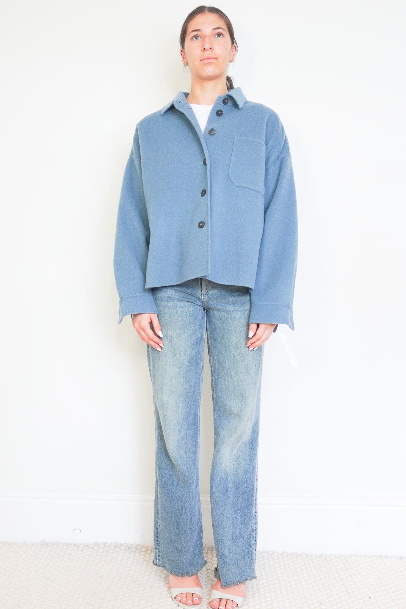 Weekend Max Mara Blue Wool Jacket RRP £335 | Authentic Preloved - Reloved Again