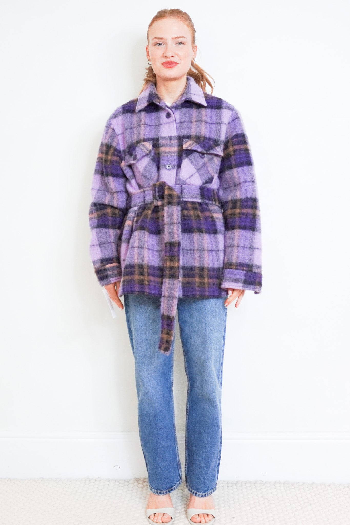 The Andamane Purple Check Shacket RRP £520 | Authentic Preloved - Reloved Again