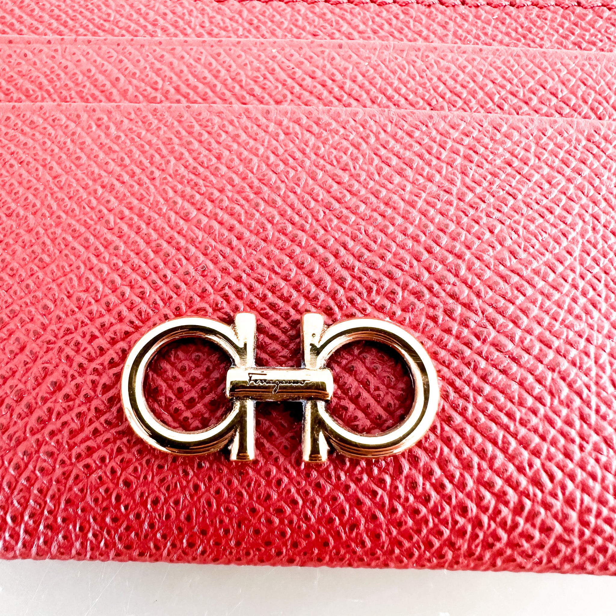 Salvatore Ferragamo Card Holder in Red RRP £180 | Authentic Preloved FINAL SALE