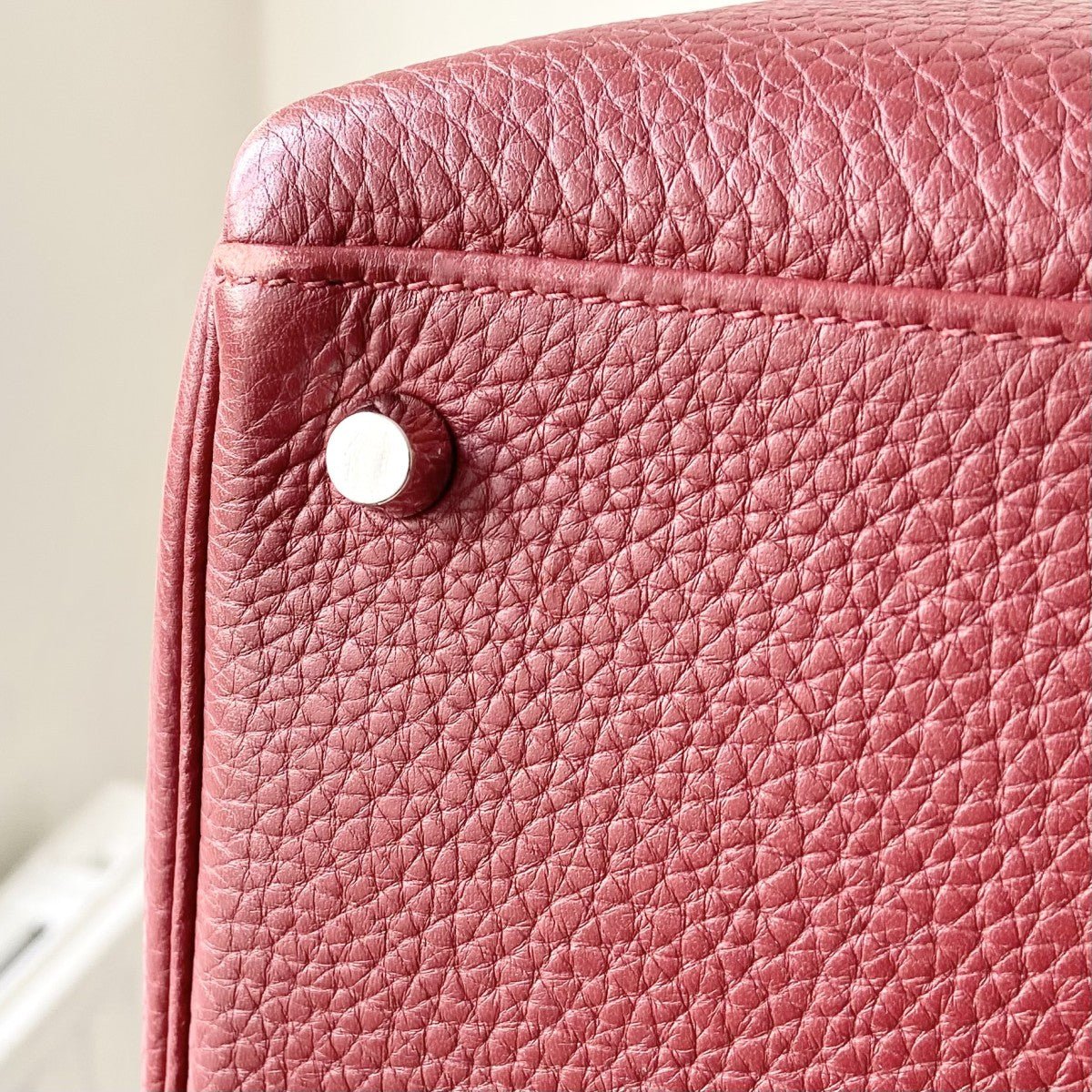 Hermès Kelly 40cm – Rouge Clémence Leather with Palladium Hardware | Authentic Preloved - Reloved Again