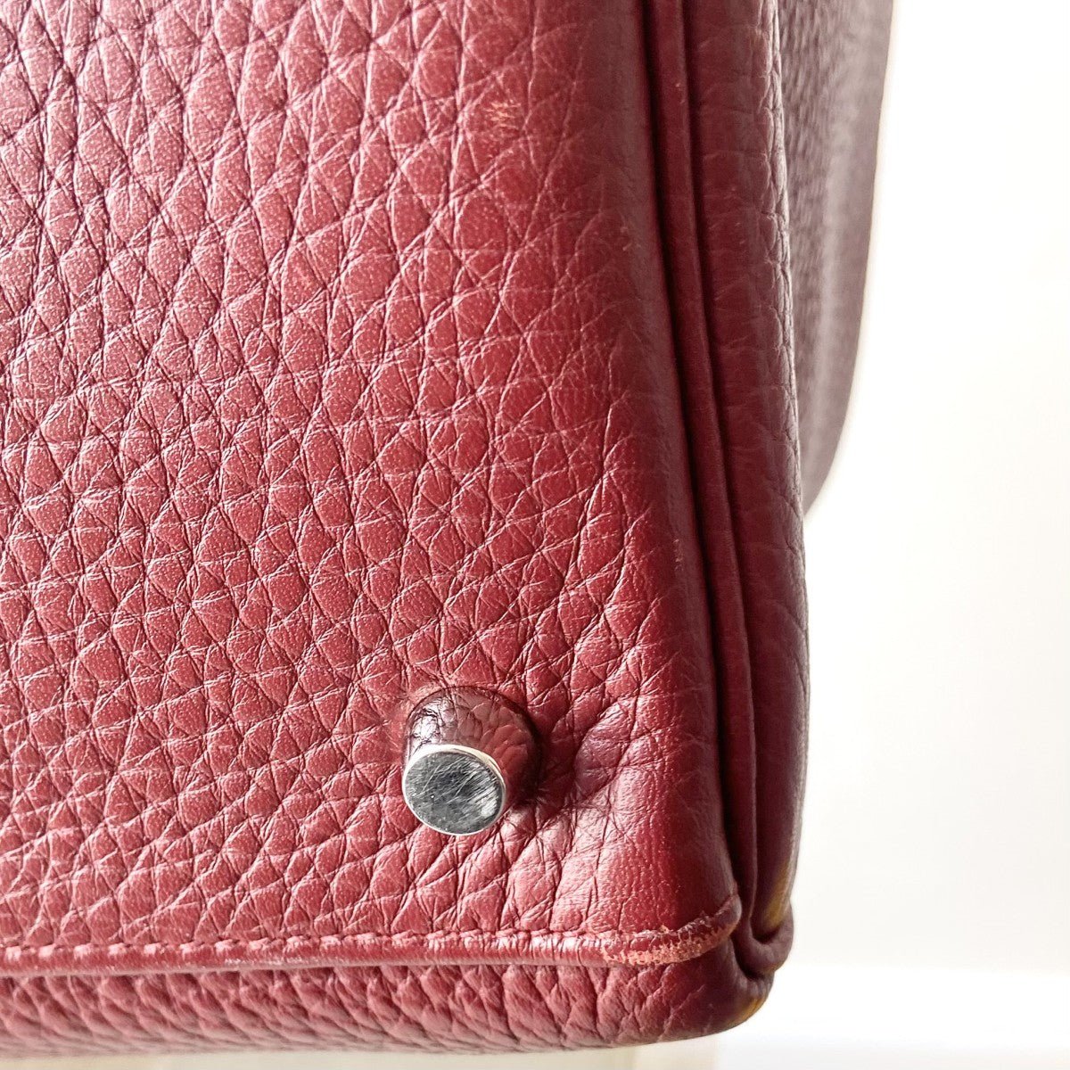 Hermès Kelly 40cm – Rouge Clémence Leather with Palladium Hardware | Authentic Preloved - Reloved Again