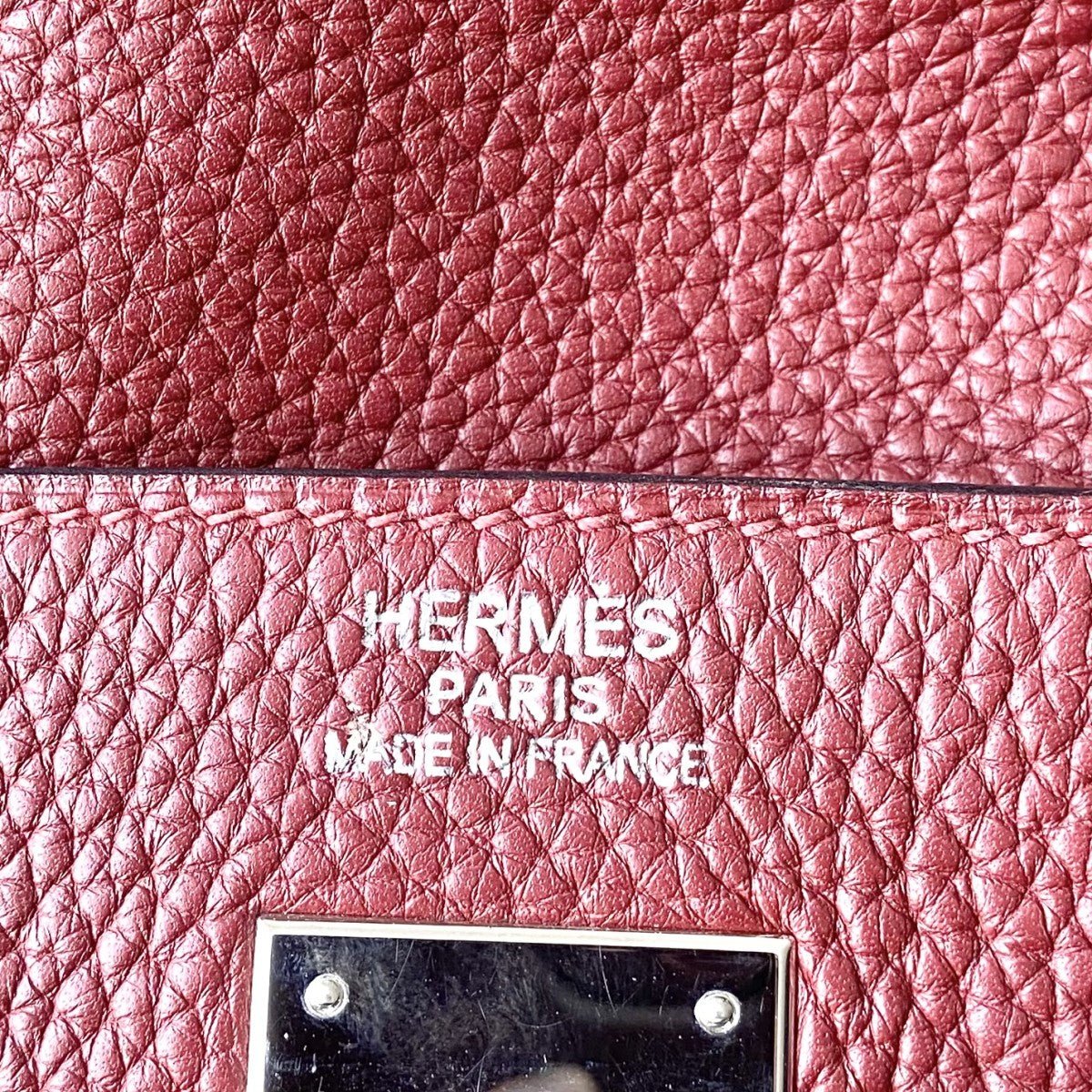 Hermès Kelly 40cm – Rouge Clémence Leather with Palladium Hardware | Authentic Preloved - Reloved Again