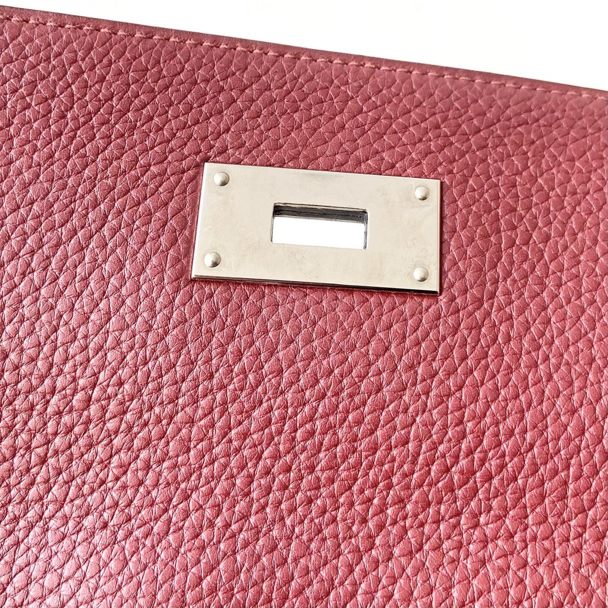 Hermès Kelly 40cm – Rouge Clémence Leather with Palladium Hardware | Authentic Preloved - Reloved Again