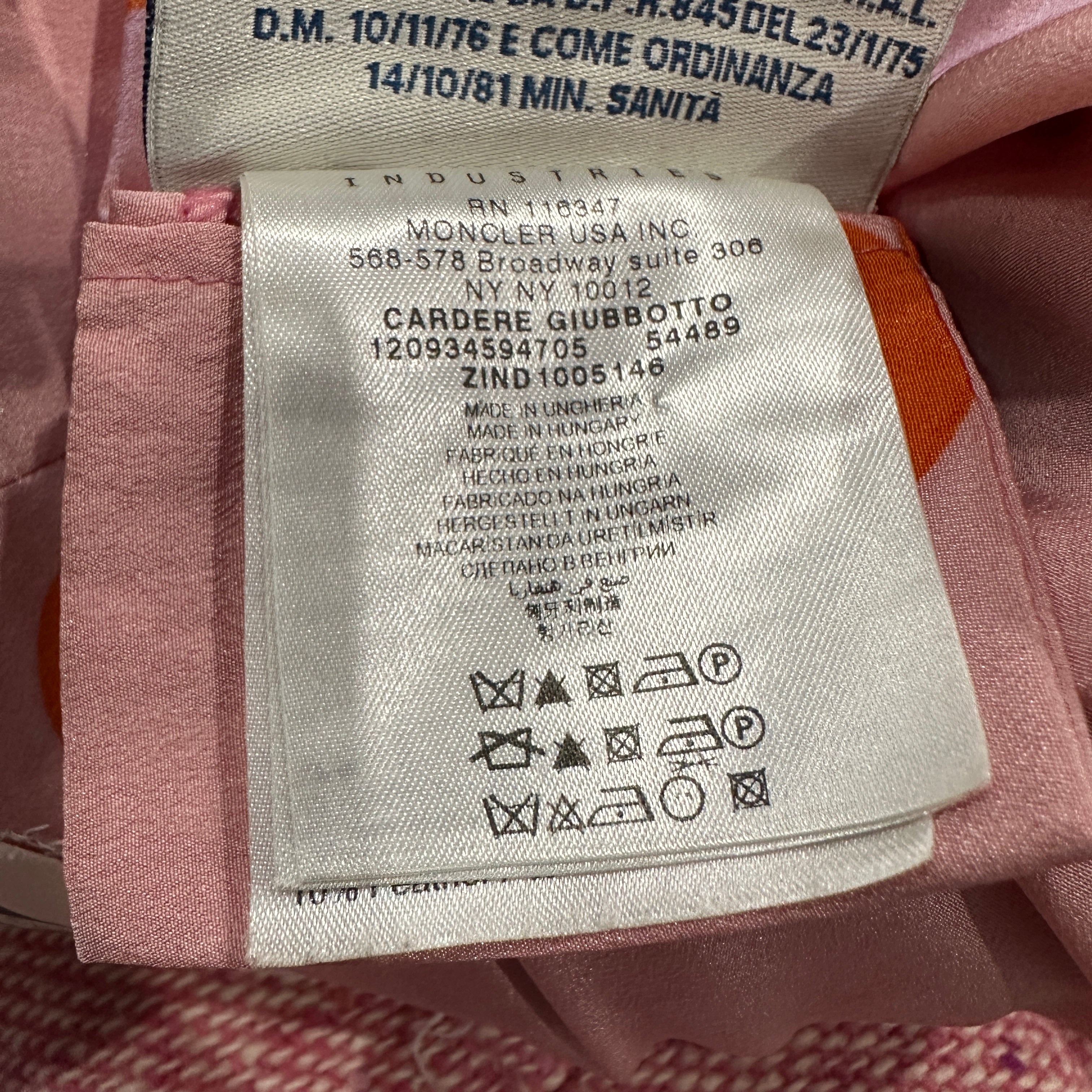 Moncler Pink Cardere Puffer Jacket RRP £1800 | Authentic Preloved