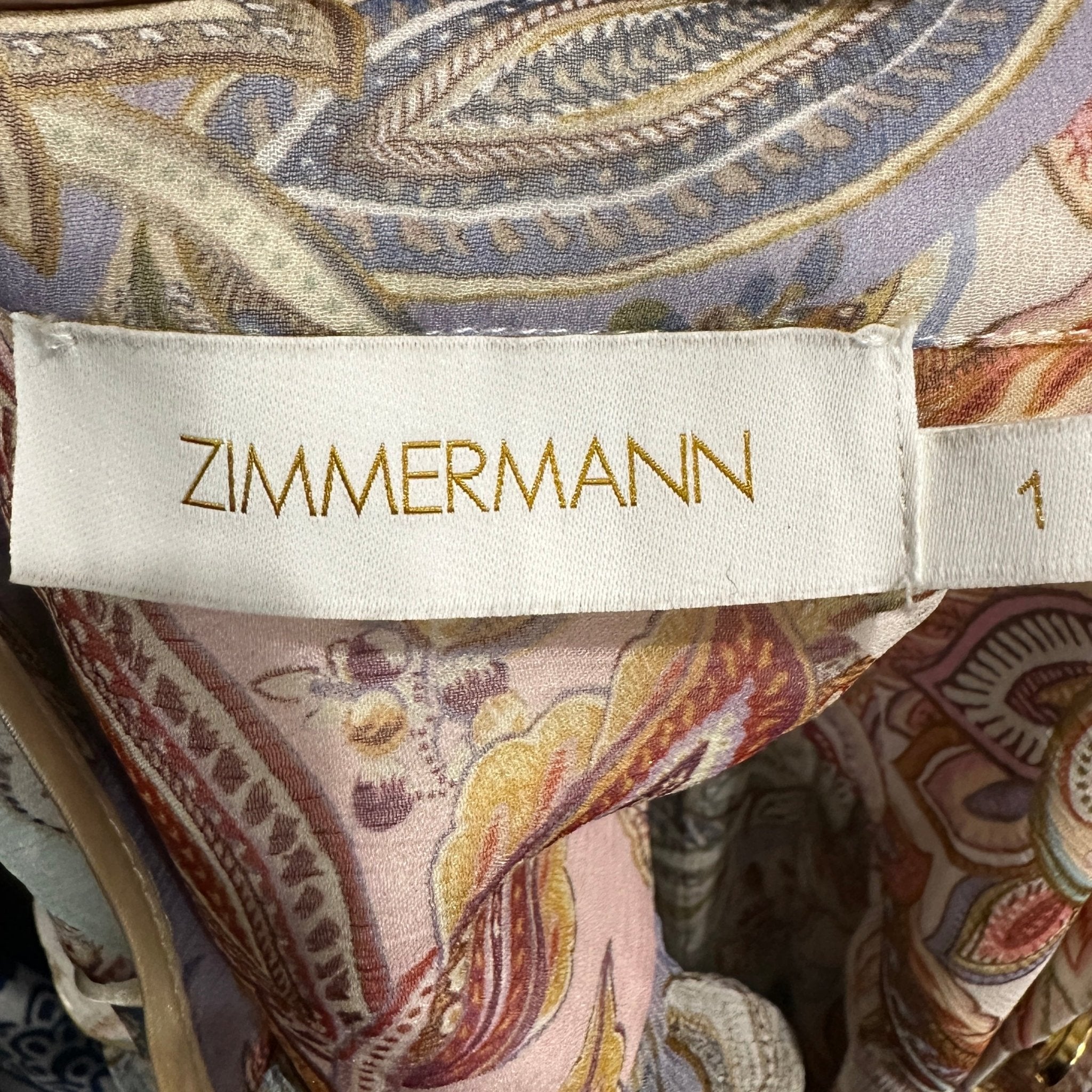 Zimmermann Soft Colourway Paisley Silk Maxi Dress RRP £850 | Authentic & Preloved - Reloved Again
