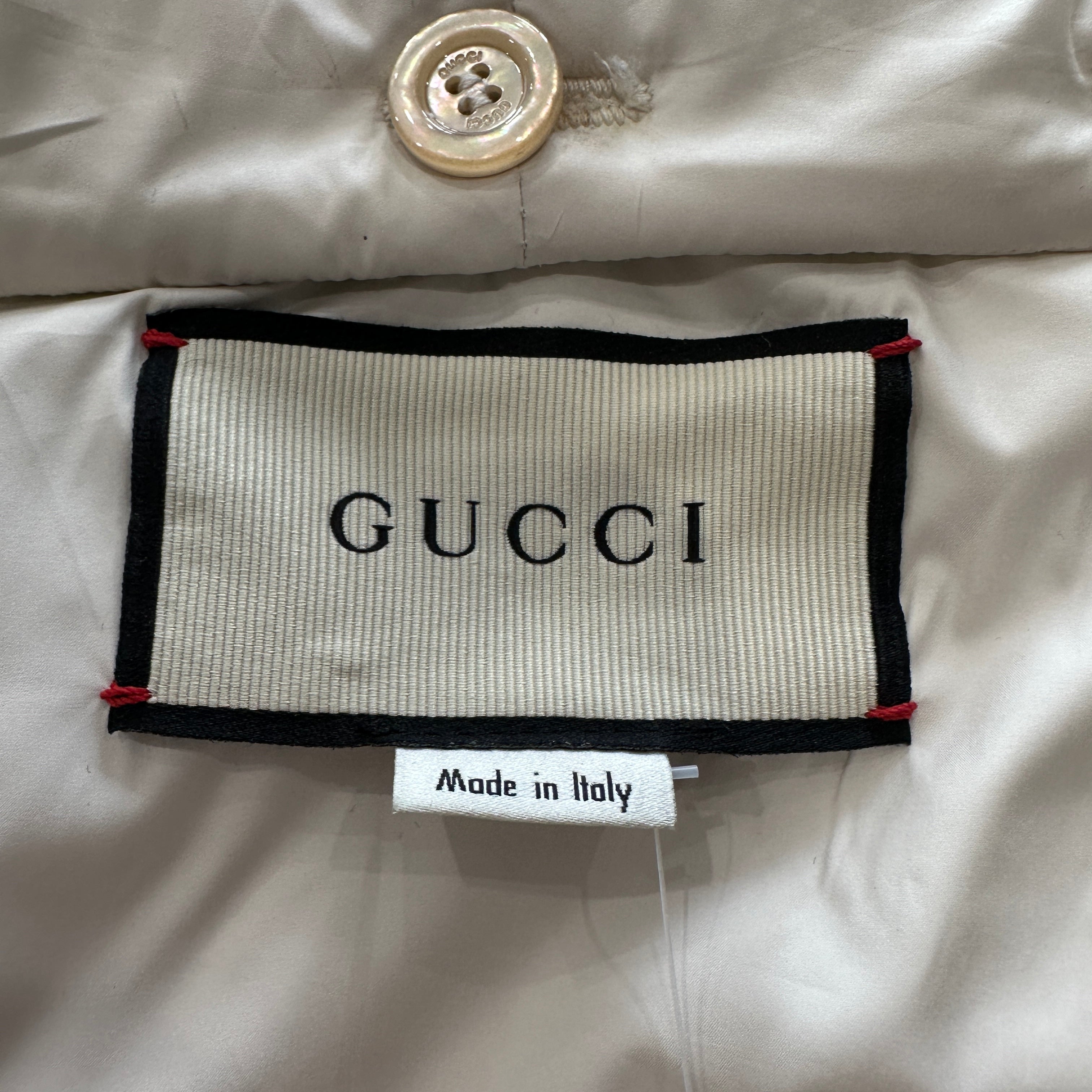 Gucci White Quilted Hooded Jacket RRP £1800 | Authentic Preloved