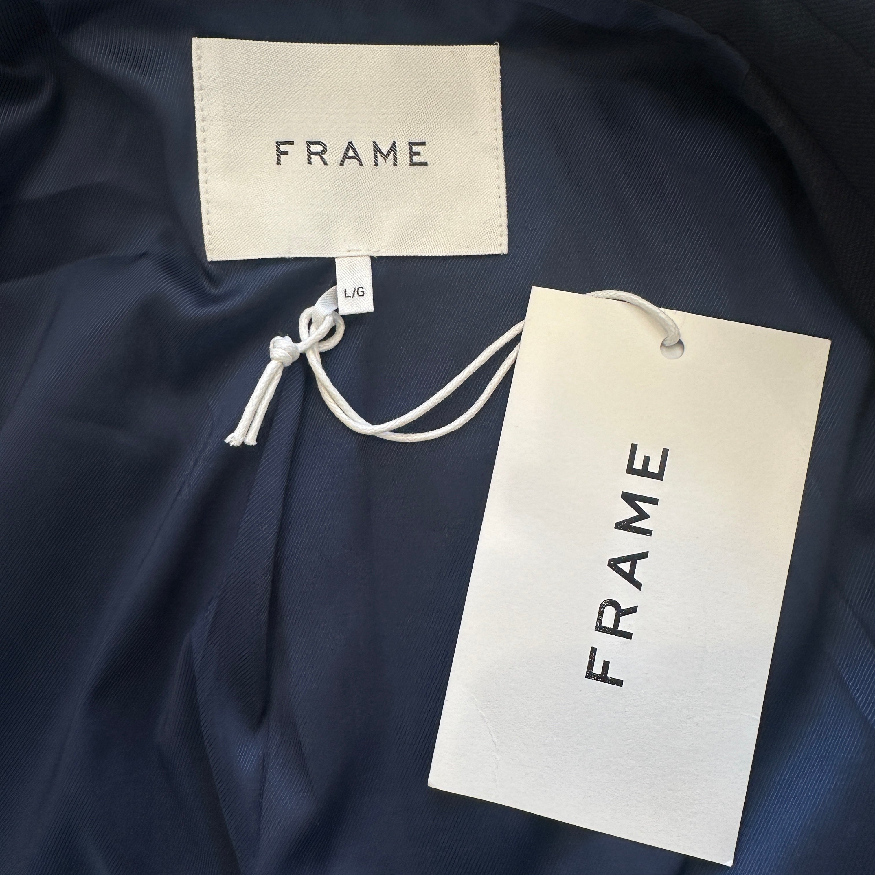 NEW Frame Navy Oversized Raw Edge Blazer RRP £540 | Authentic Preloved