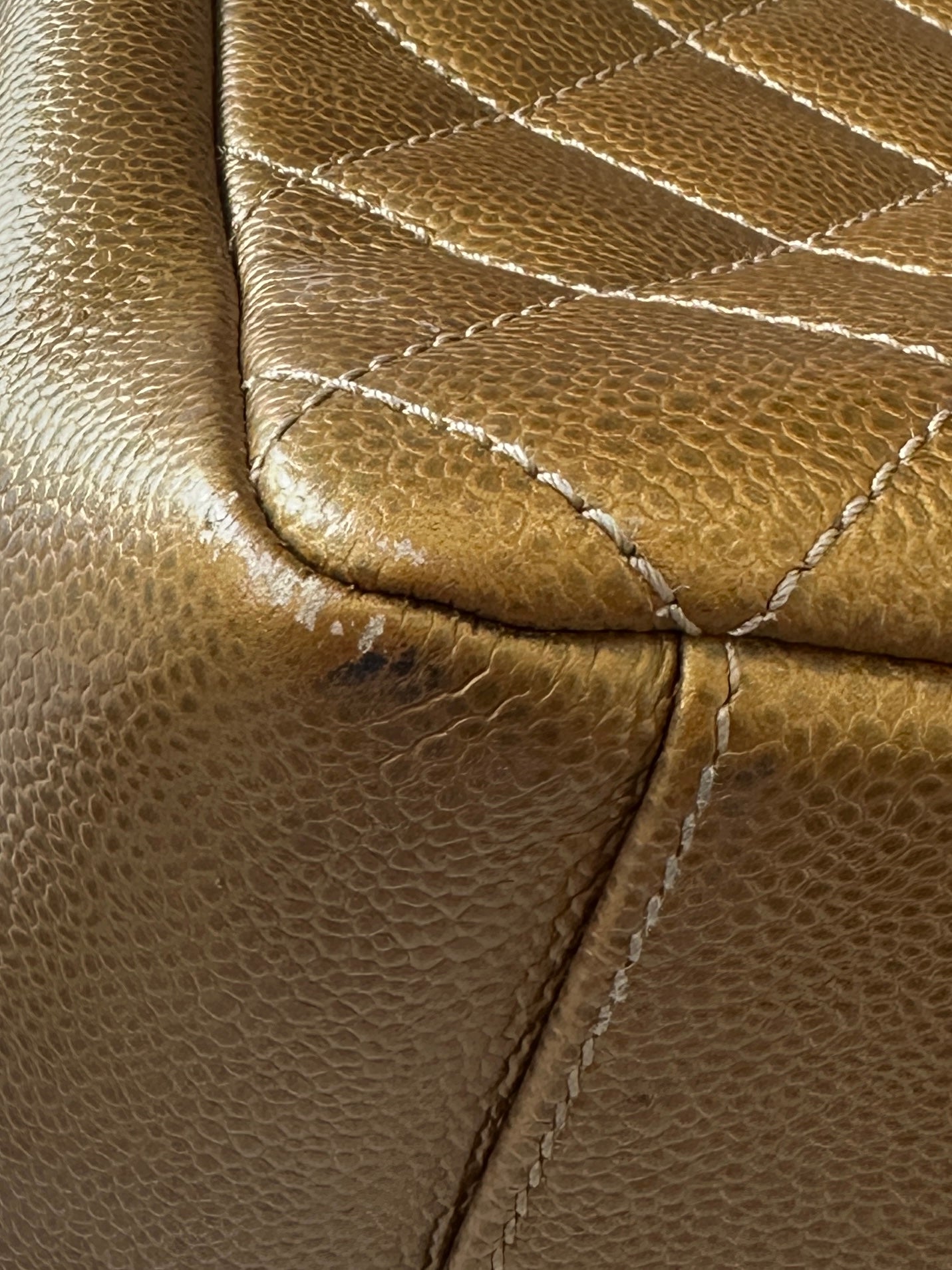 Chanel Grand Quilted Caviar Leather Gold Shopper bag RRP £5.2K | Authentic Preloved - Reloved Again