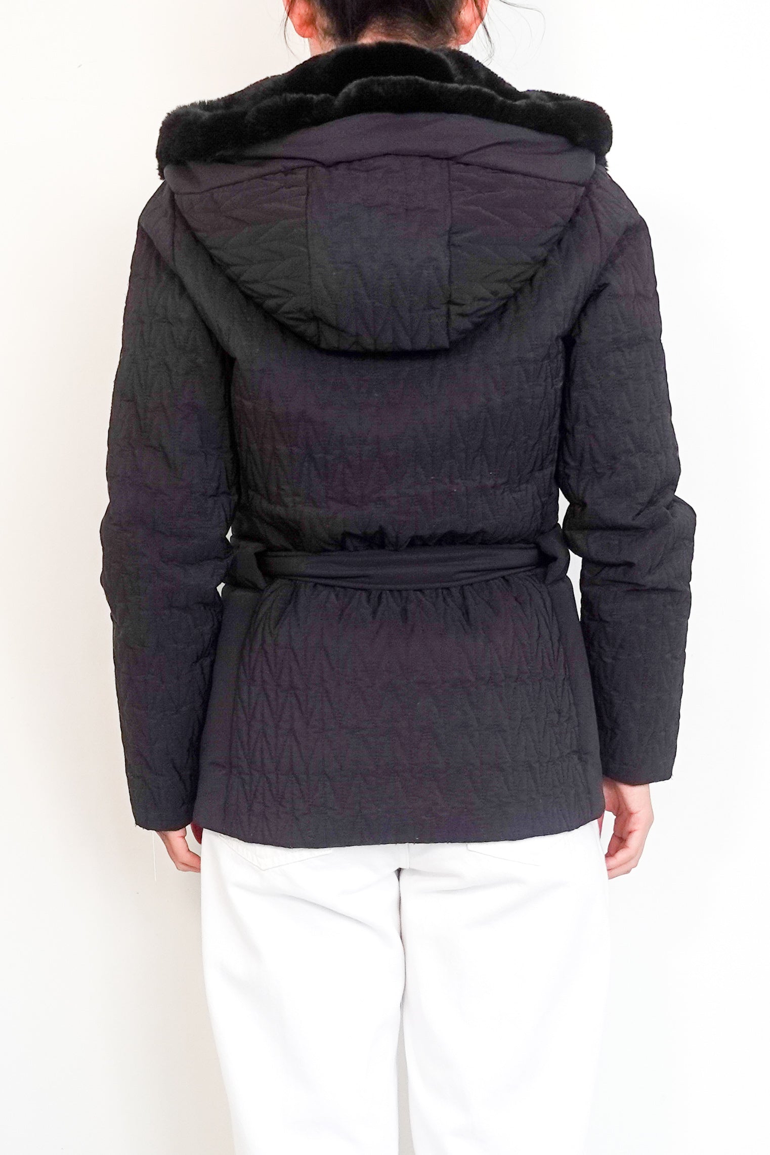 Fusalp-Black-Ski-Belted-Jacket-with-Fur-hood-back-picture