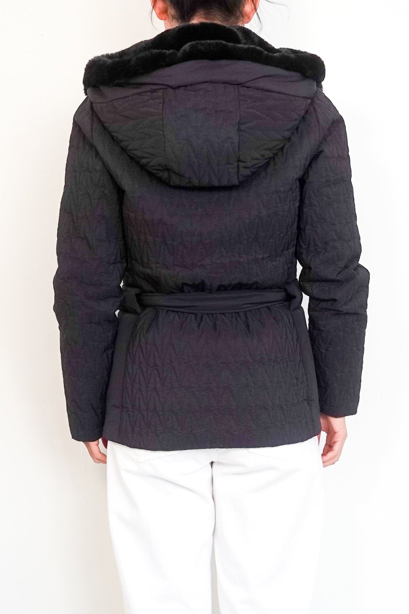 Fusalp Black Ski Belted Jacket with Fur hood RRP £1000 | Authentic Preloved - Reloved Again