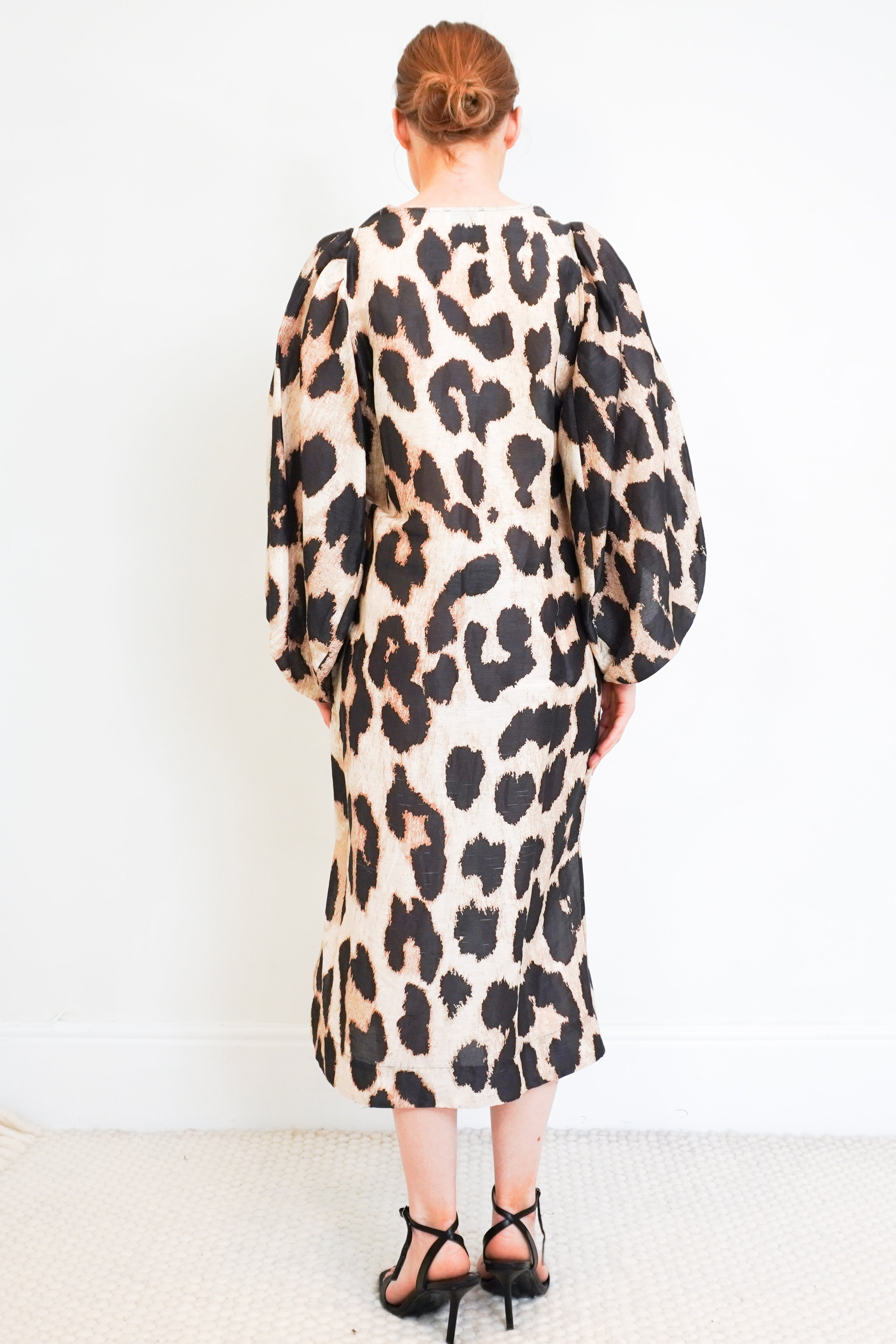 Ganni-Leopard-Print-Dress-back-picture-Chelsea-London