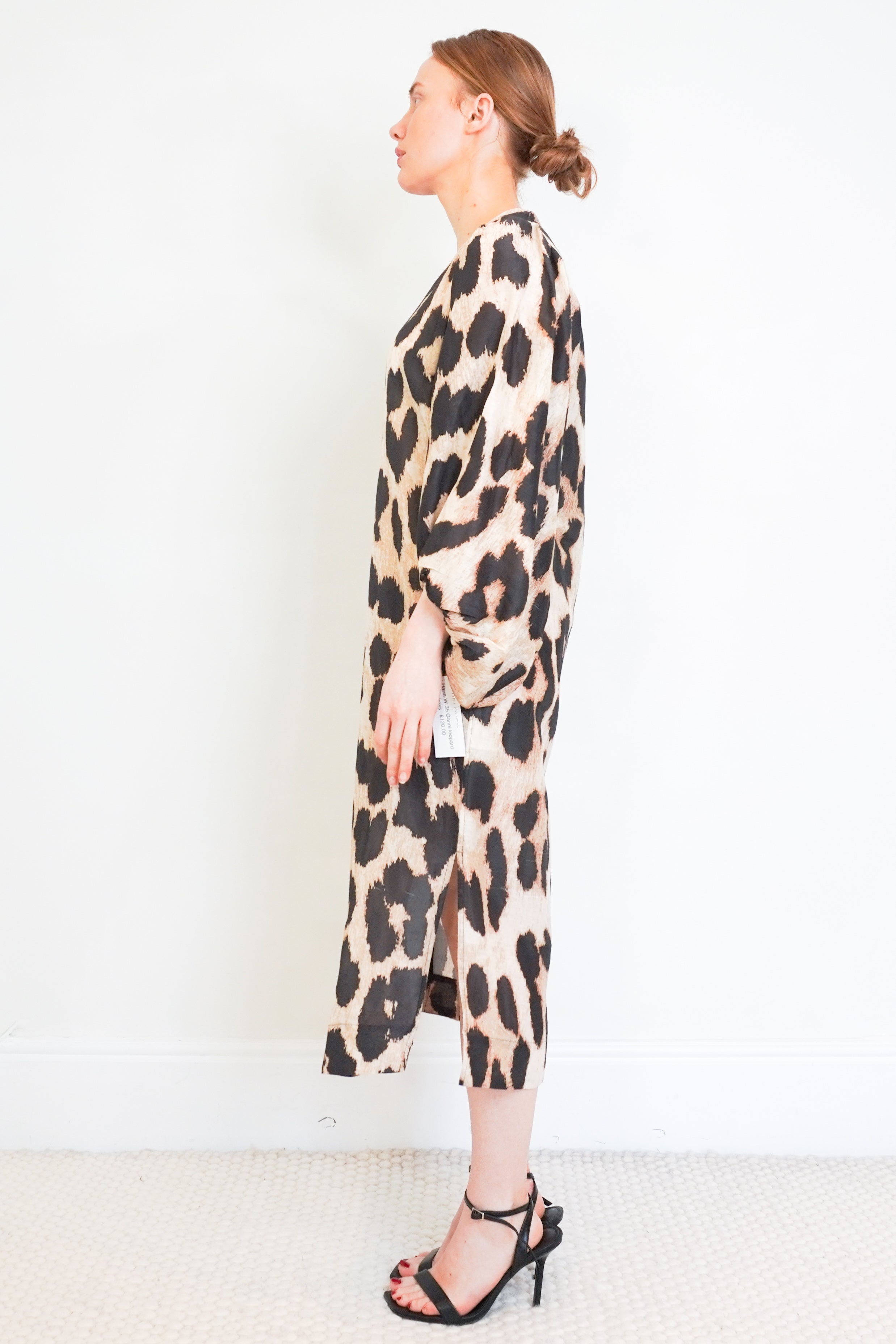 Ganni-Leopard-Print-Dress-side-picture-Chelsea-London
