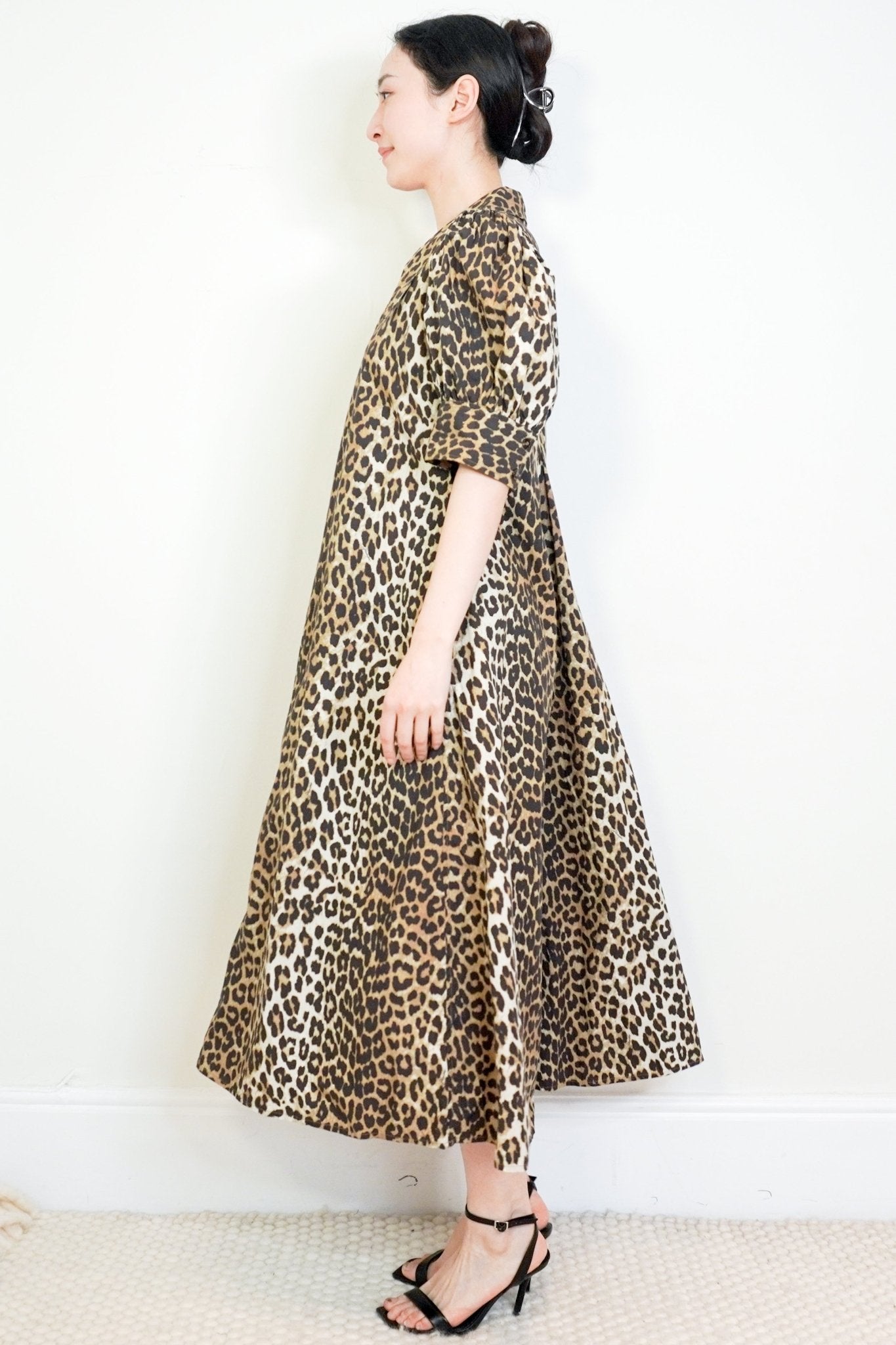 Ganni-Leopard-Print-Midi-Dress-side-picture-Chelsea-London