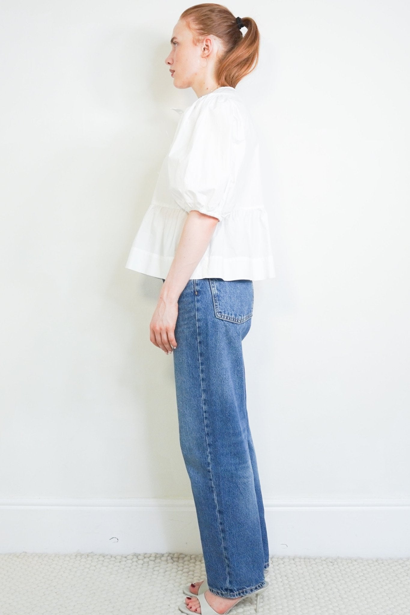 Ganni White Cotton Tie Top RRP £150 | Authentic Preloved - Reloved Again
