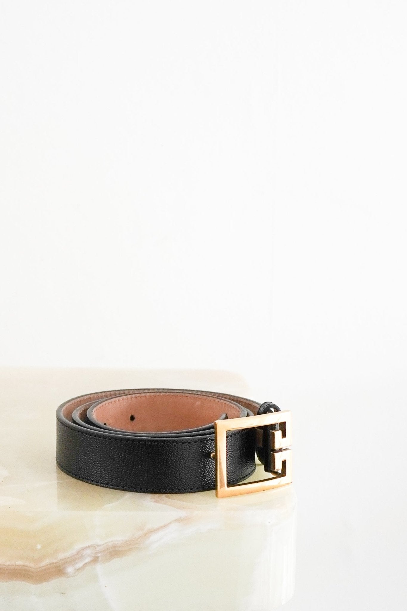 Givenchy Medium Black Leather Belt RRP £360 | Authentic Preloved FINAL SALE - Reloved Again