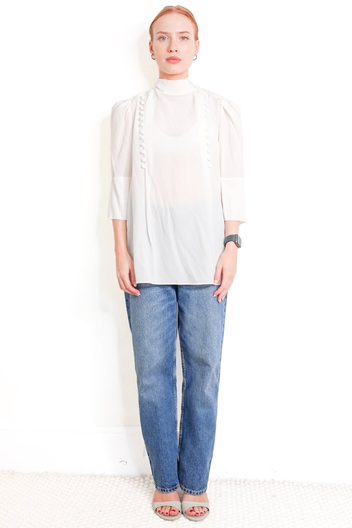 Givenchy White Blouse (RRP £1200) | Authentic Preloved front