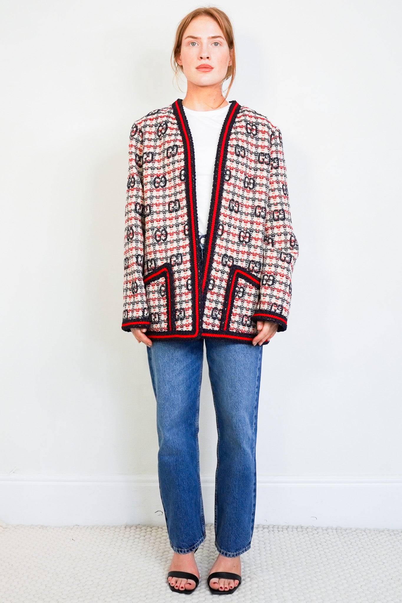 Gucci-Beige-GG-Monogram-Boucle-Blazer-front-picture-Chelsea-London