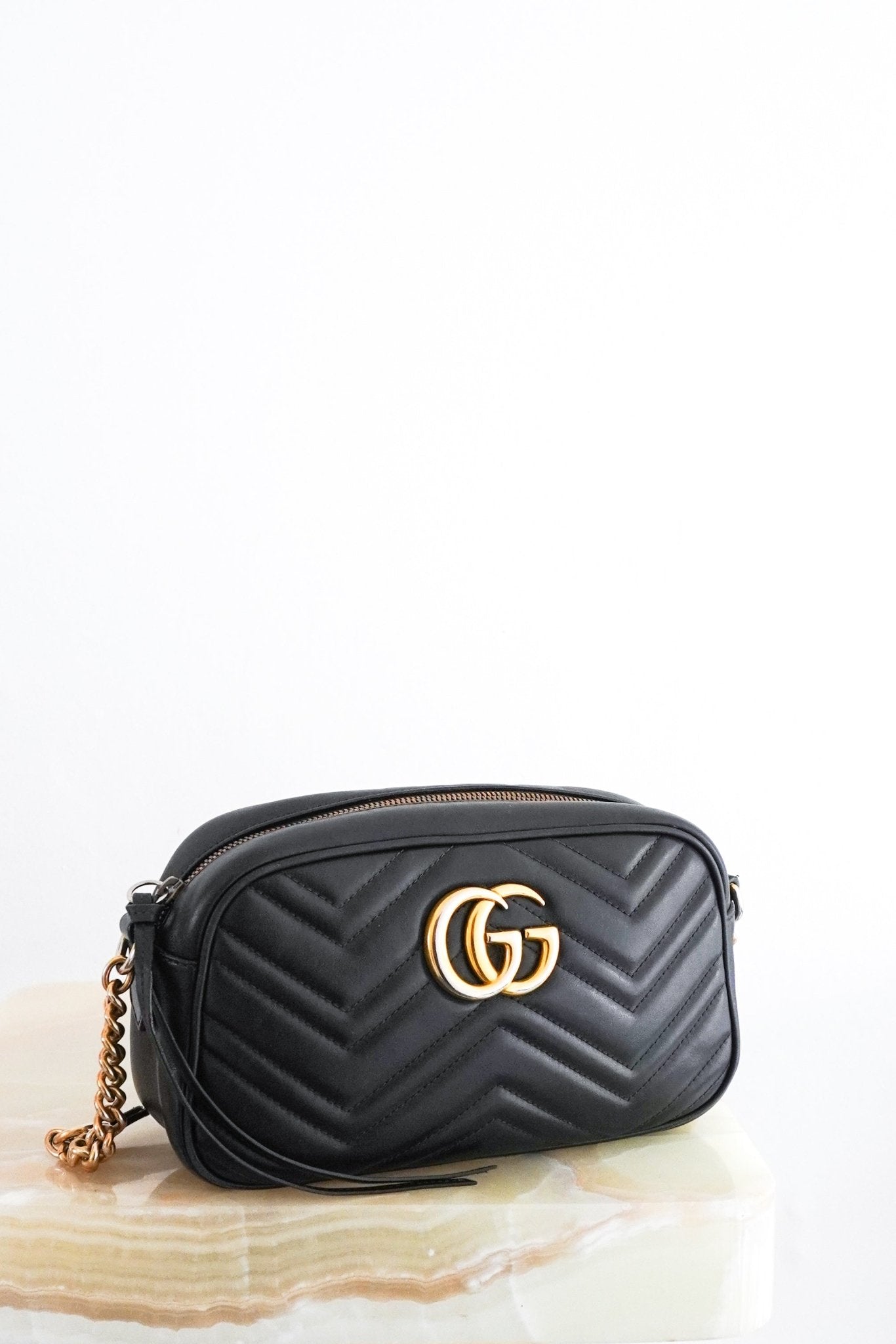 Gucci Black Matelasse Camera Bag RRP £1460 | Authentic Preloved - Reloved Again
