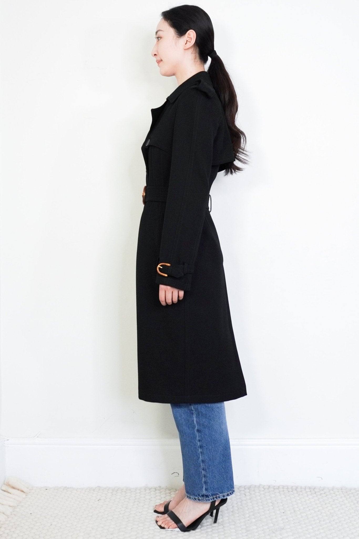 Gucci Black Wool Trenchcoat RRP £3000 | Authentic Preloved - Reloved Again
