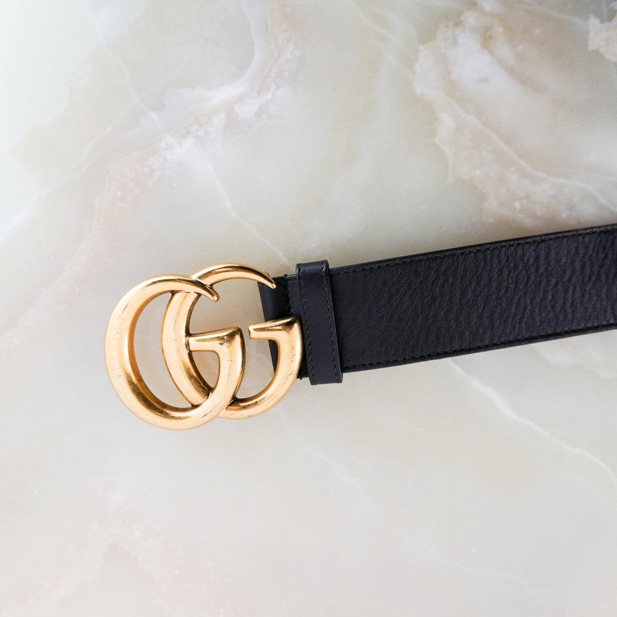Gucci Dark Brown GG Leather Belt RRP £400 | Authentic Preloved FINAL SALE - Reloved Again