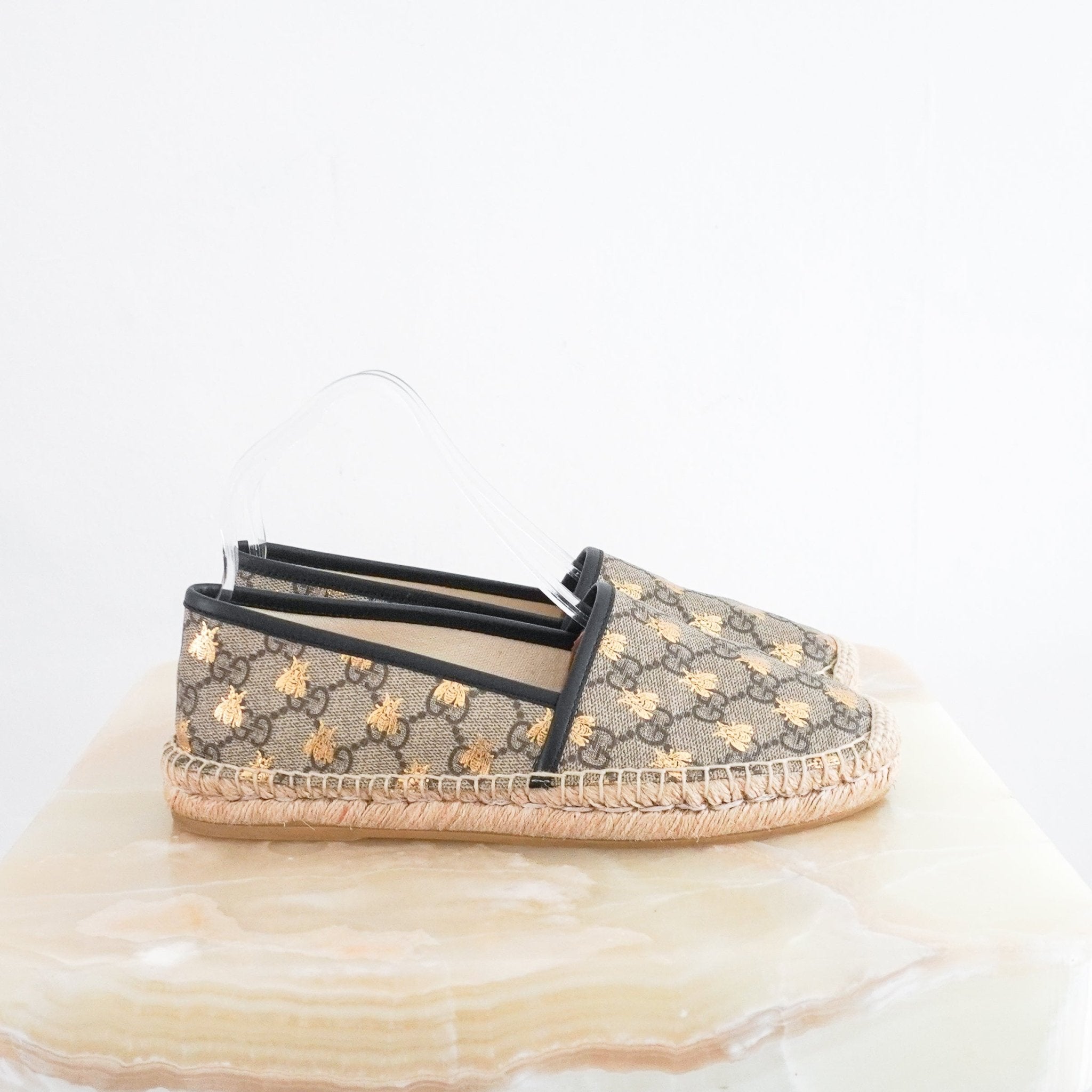 Gucci GG Brown Monogram Espadrilles (RRP £550) | Authentic Preloved - Reloved Again
