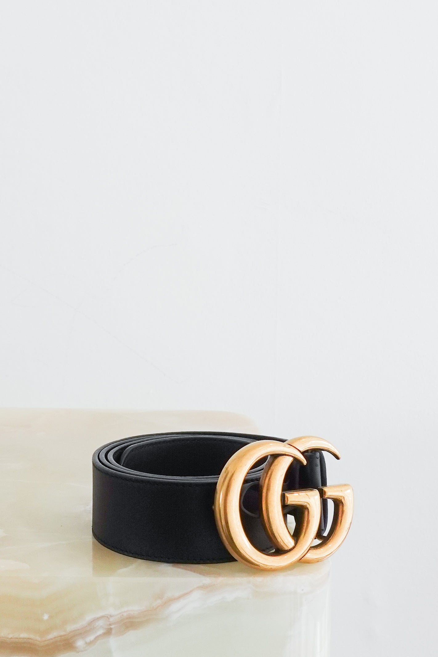 Gucci Double G Medium Belt in black RRP £410 | Authentic Preloved - Reloved Again