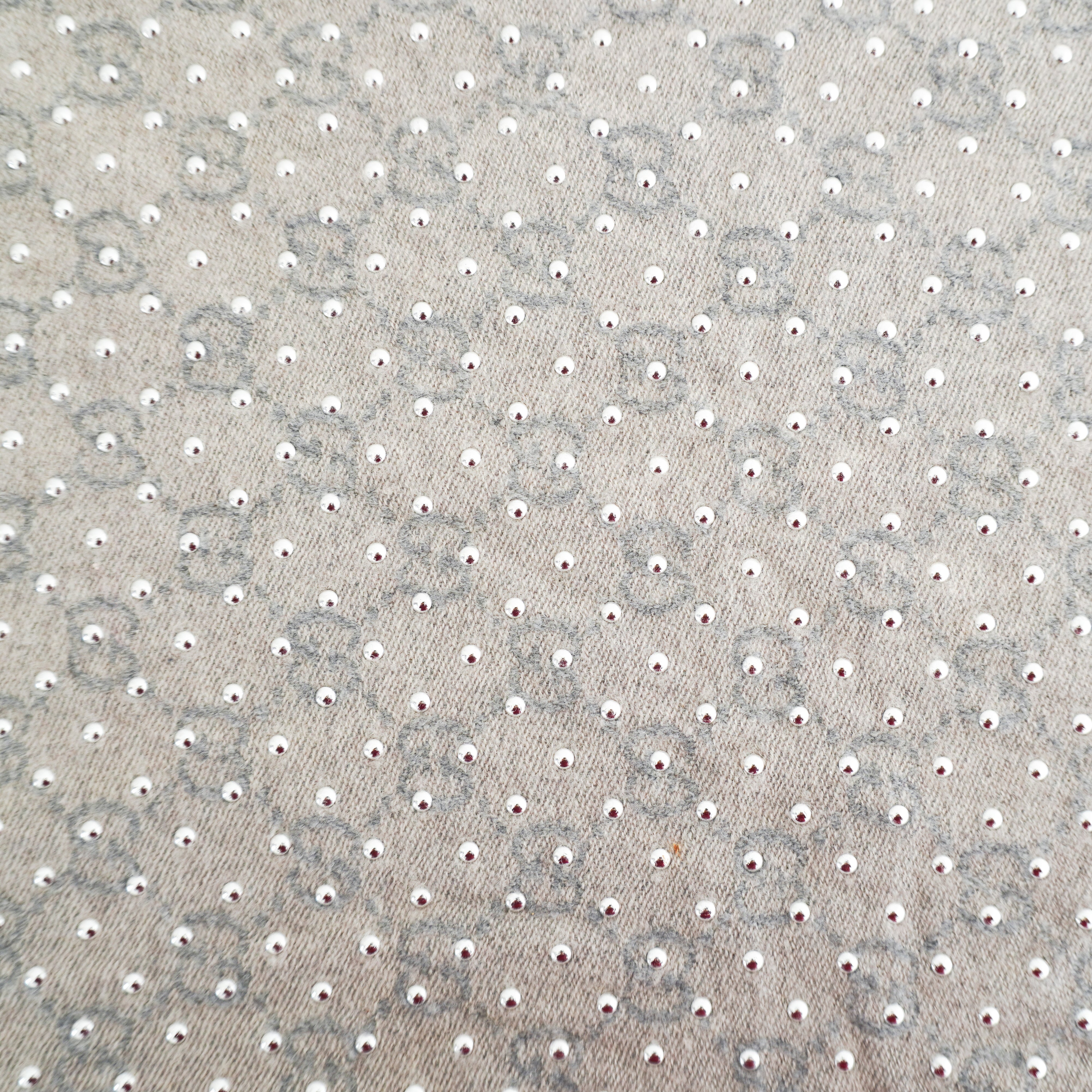 Gucci-GG-Studded-Monogram-Shawl-in-Grey-pattern-picture-Chelsea-London