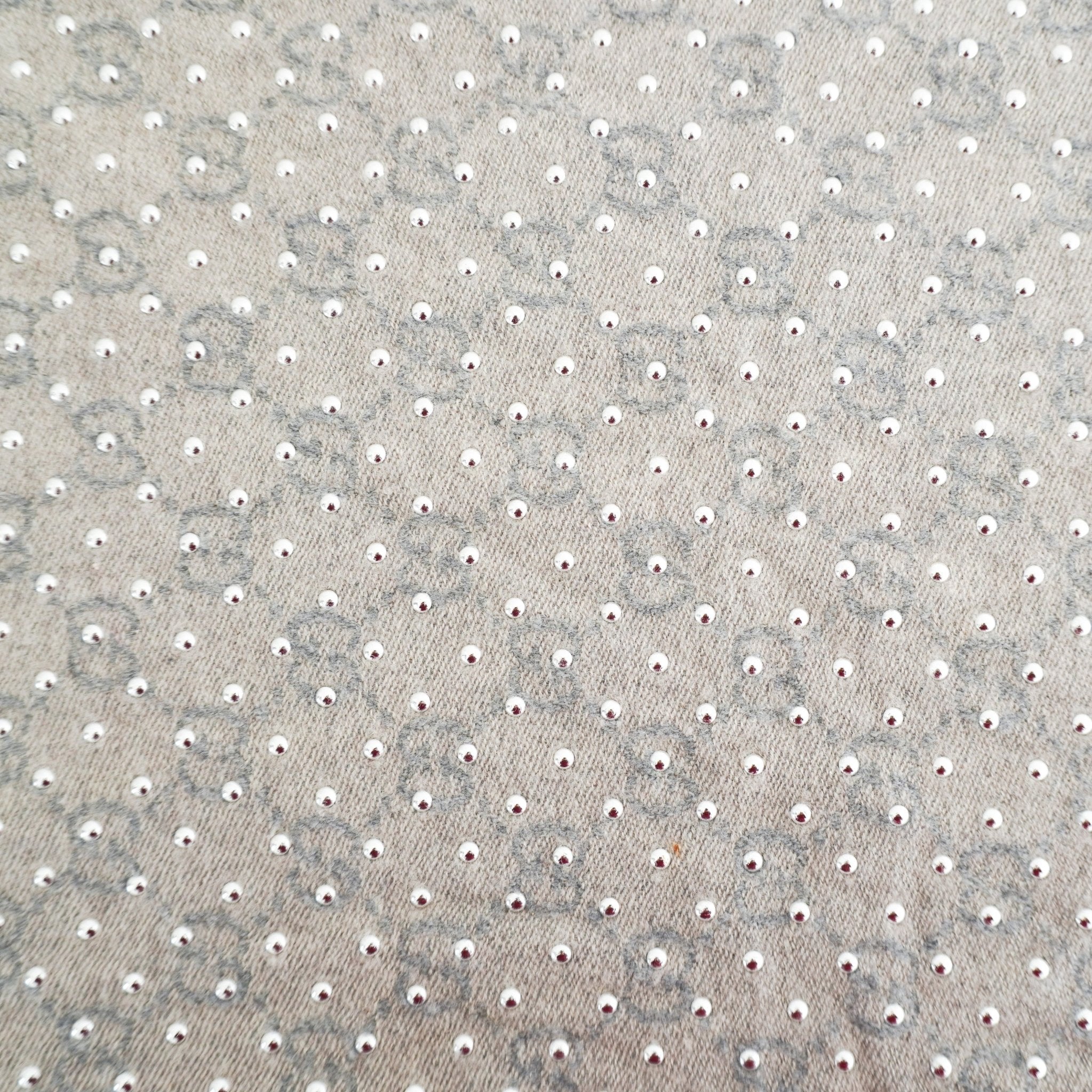 Gucci GG Studded Monogram Shawl in Grey RRP £380 | Authentic Preloved FINAL SALE - Reloved Again