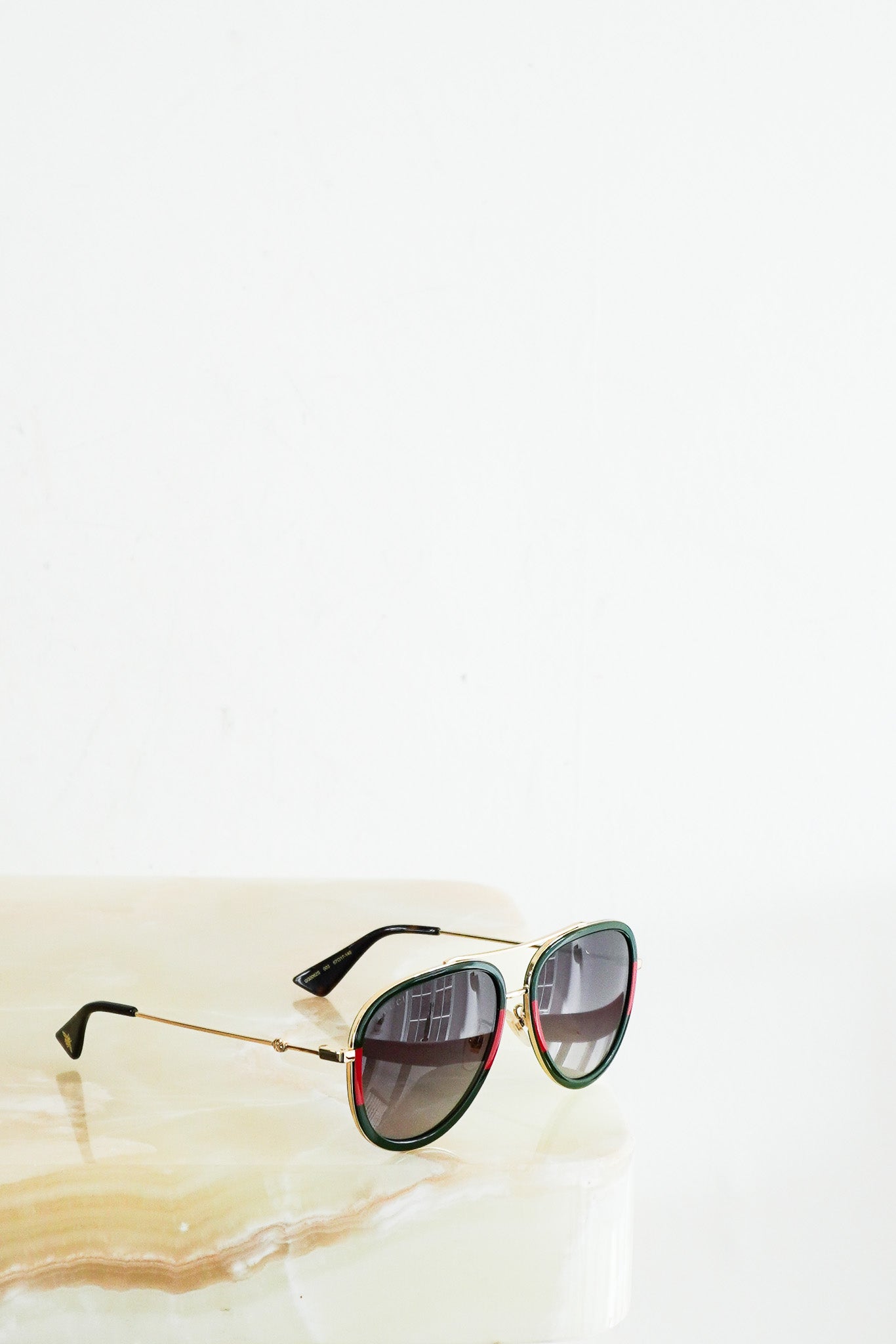 Gucci Green Aviator Sunglasses RRP £385 | Authentic Preloved FINAL SALE - Reloved Again