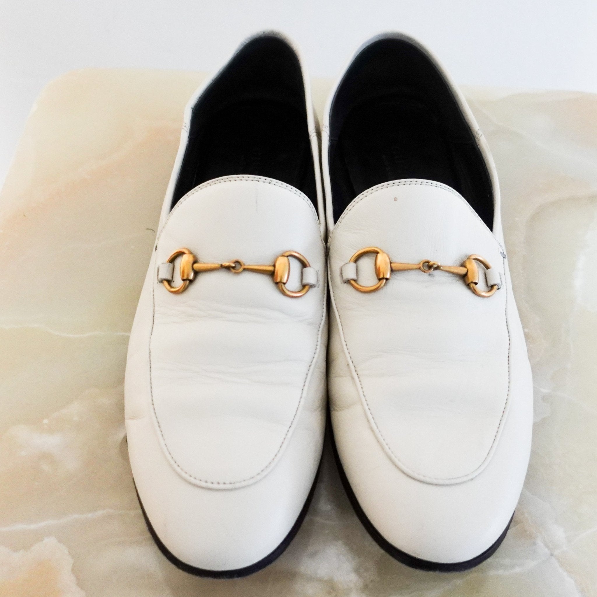 Gucci Jordan Loafers Cream RRP £810 | Authentic Preloved - Reloved Again