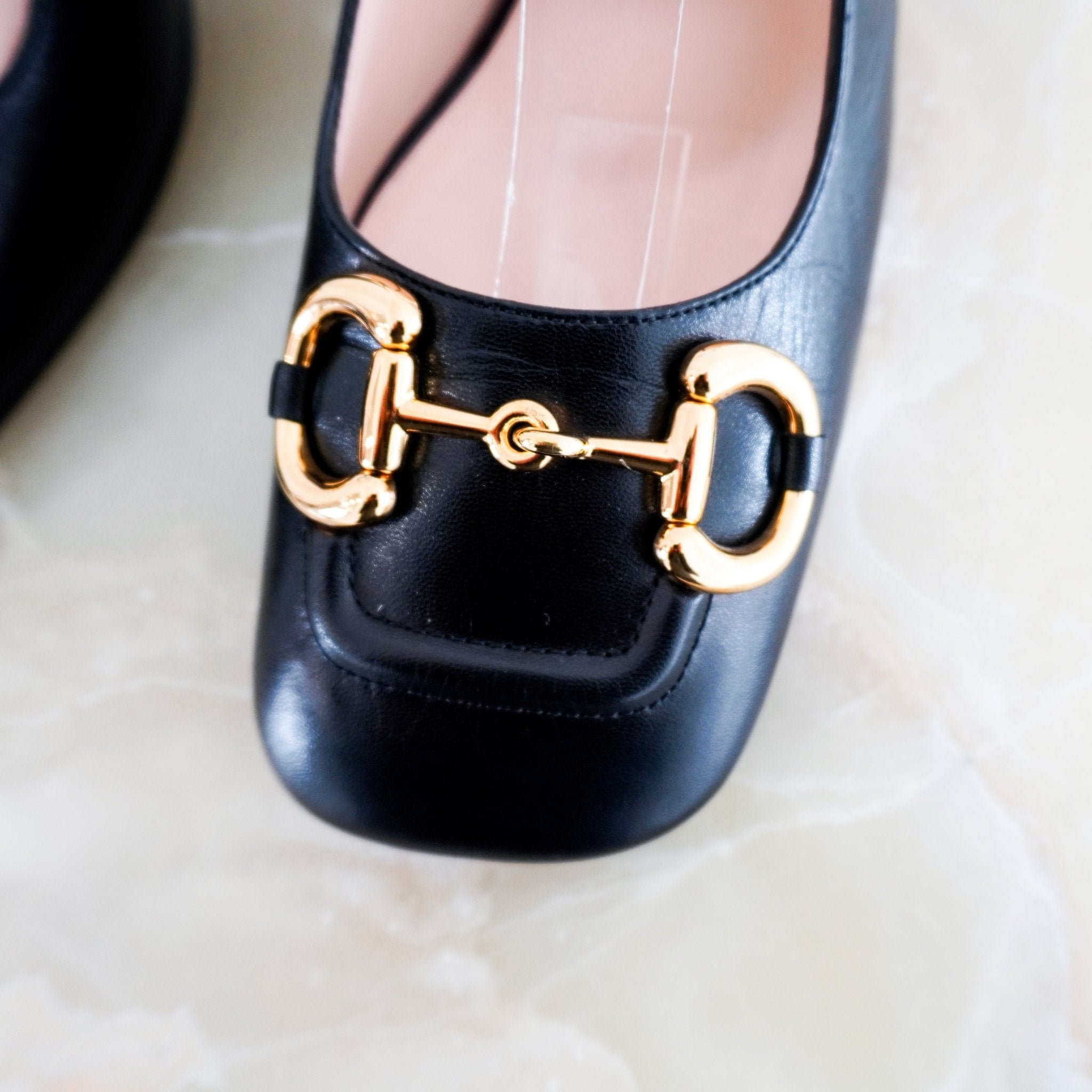 Gucci Marmont Block Slingback Heels RRP £800 | Authentic Preloved - Reloved Again