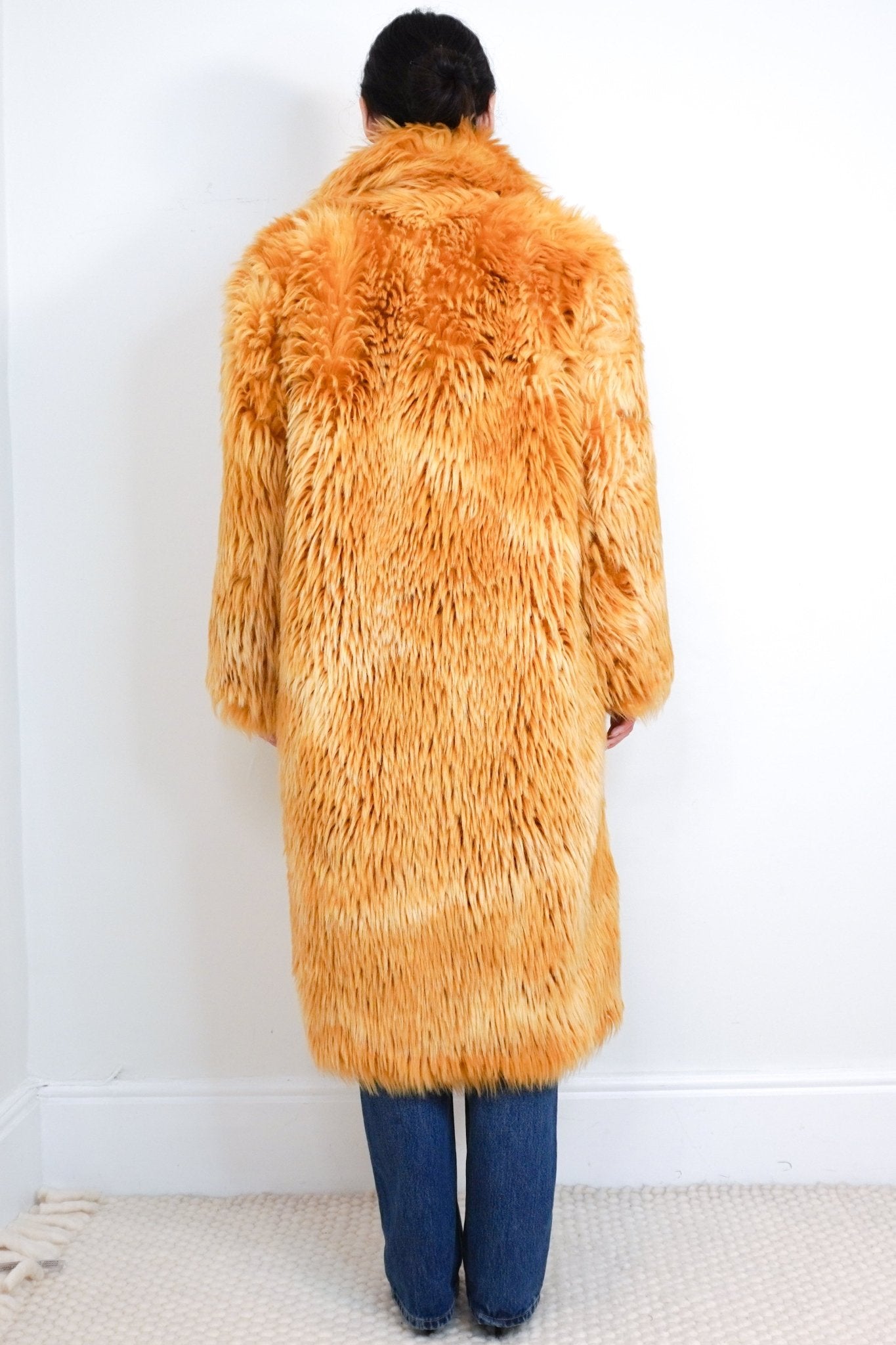 Gucci Orange Faux Fur Midi Coat RRP £3.5K | Authentic Preloved - Reloved Again