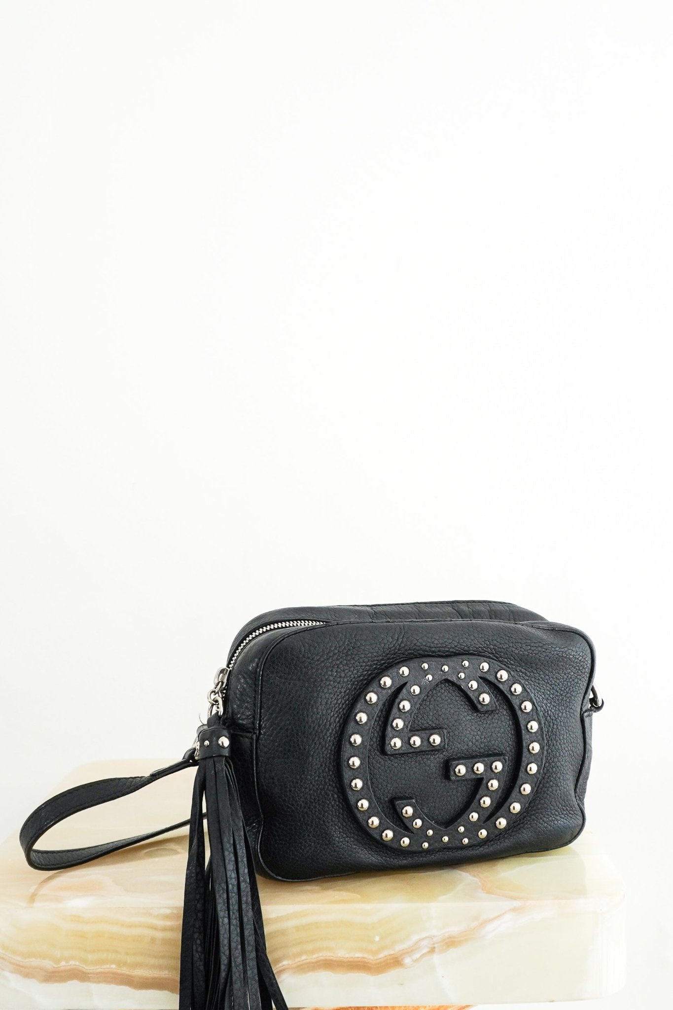 Gucci Studded GG Disco Bag in Black RRP £1200 | Authentic Preloved FINAL SALE - Reloved Again