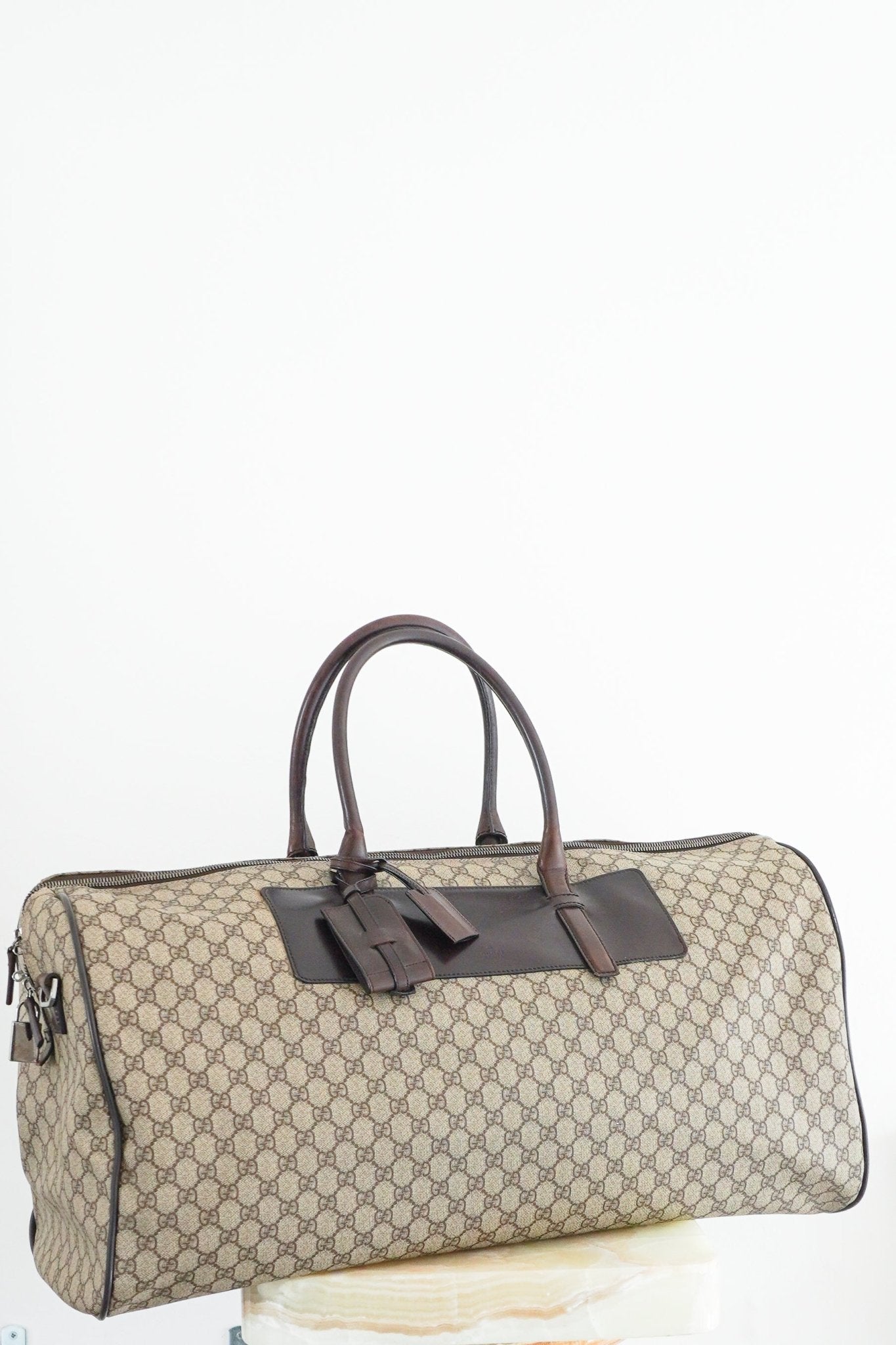 Gucci-Vintage-Monogram-Keepall-Bag-front-picture-Chelsea-London