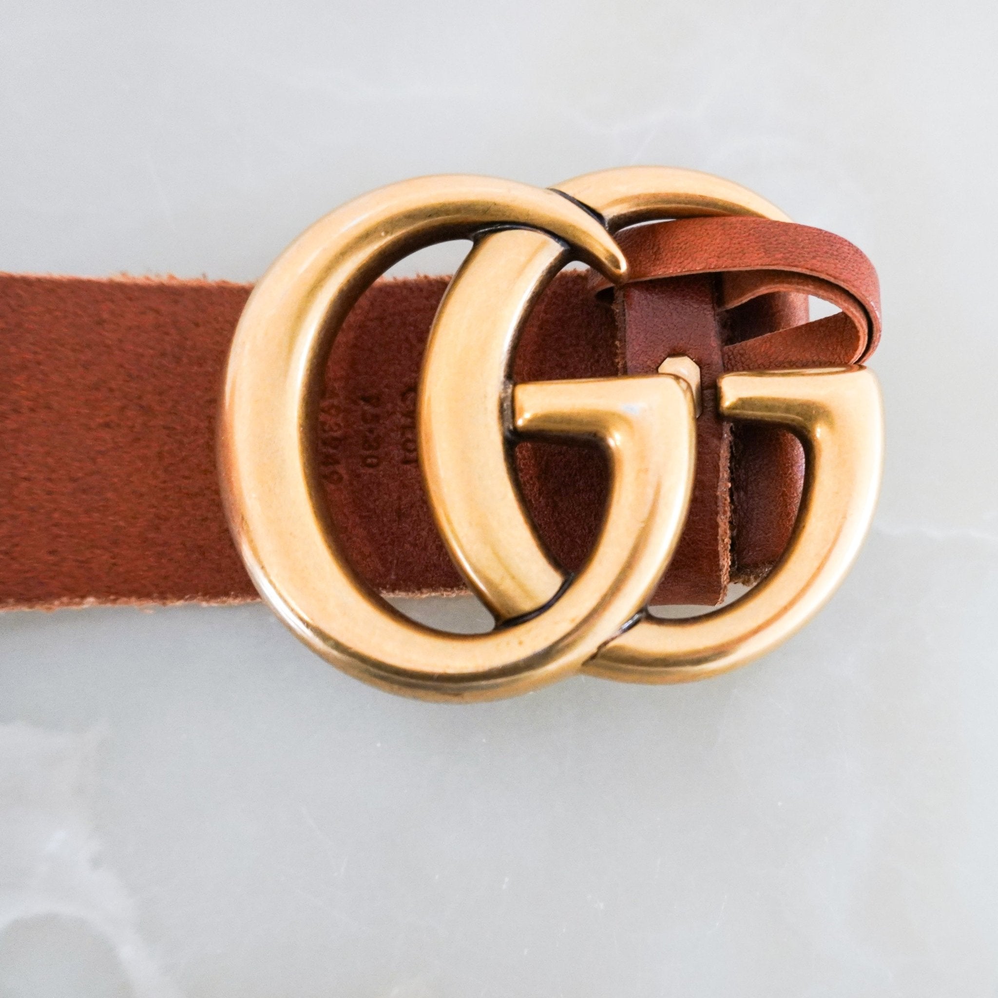 Gucci Brown GG Leather Belt RRP £350 | Authentic Preloved FINAL SALE - Reloved Again