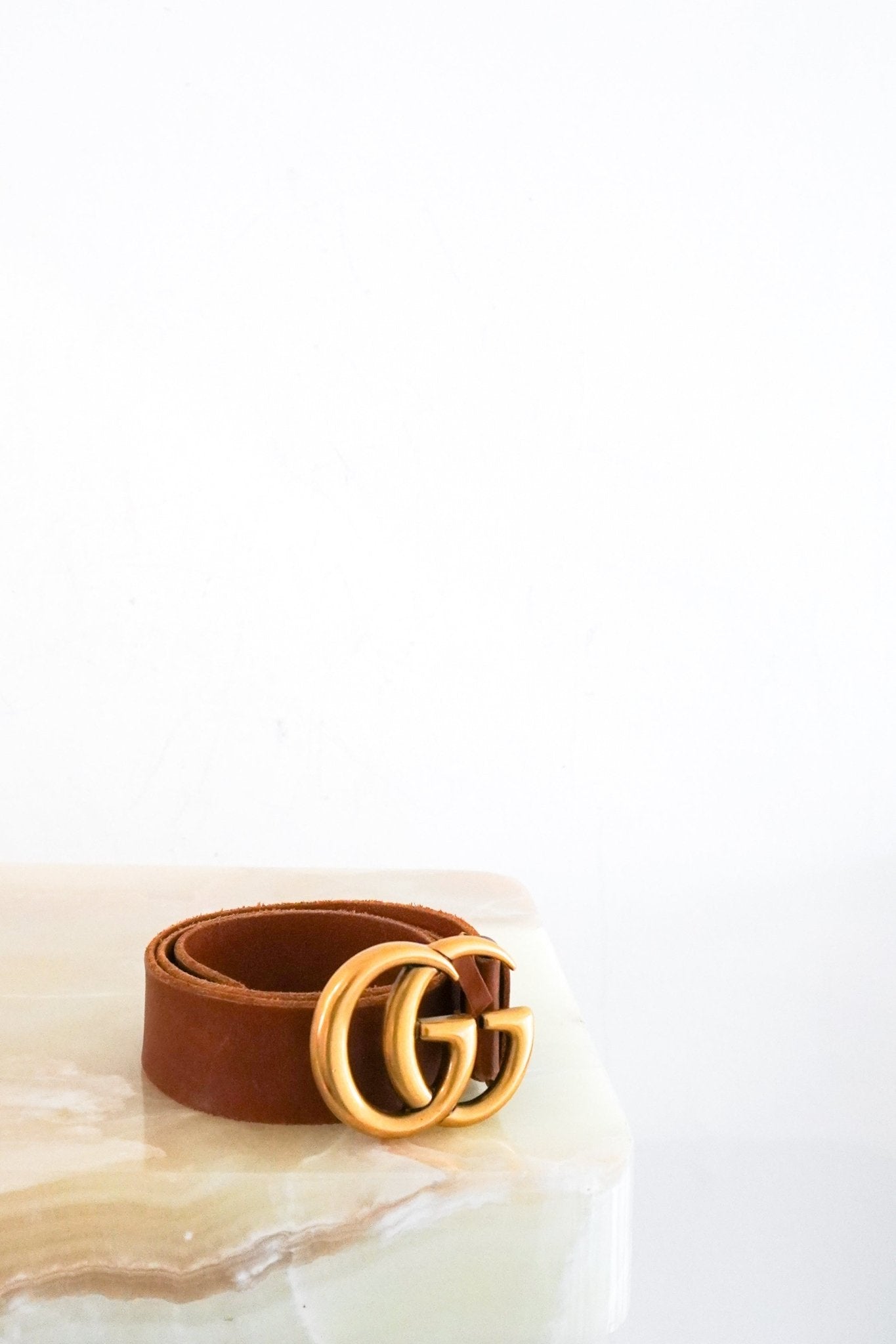 Gucci Brown GG Leather Belt RRP £350 | Authentic Preloved FINAL SALE - Reloved Again