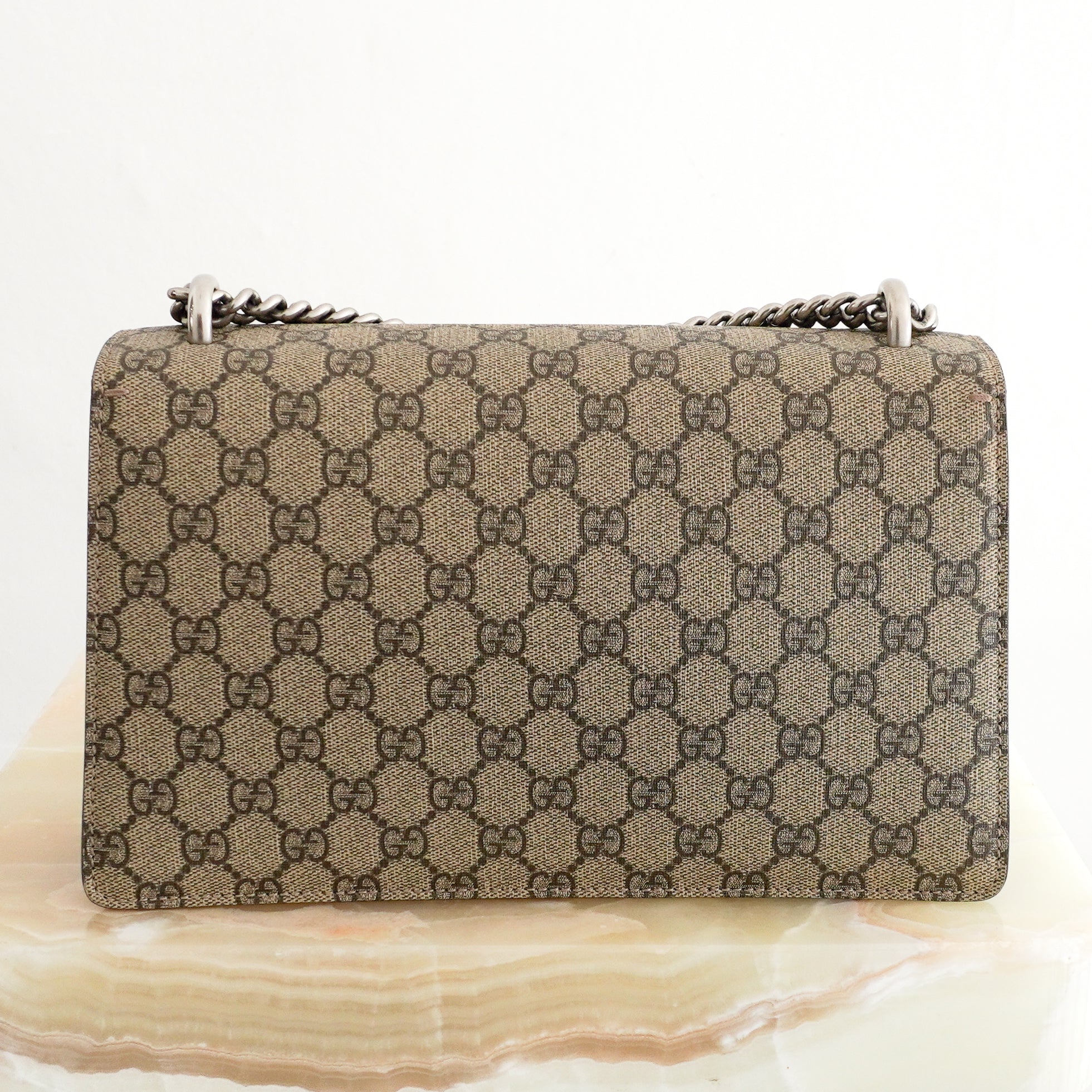 Gucci Dionysus Small GG Supreme Shoulder Bag back photo chelsea london