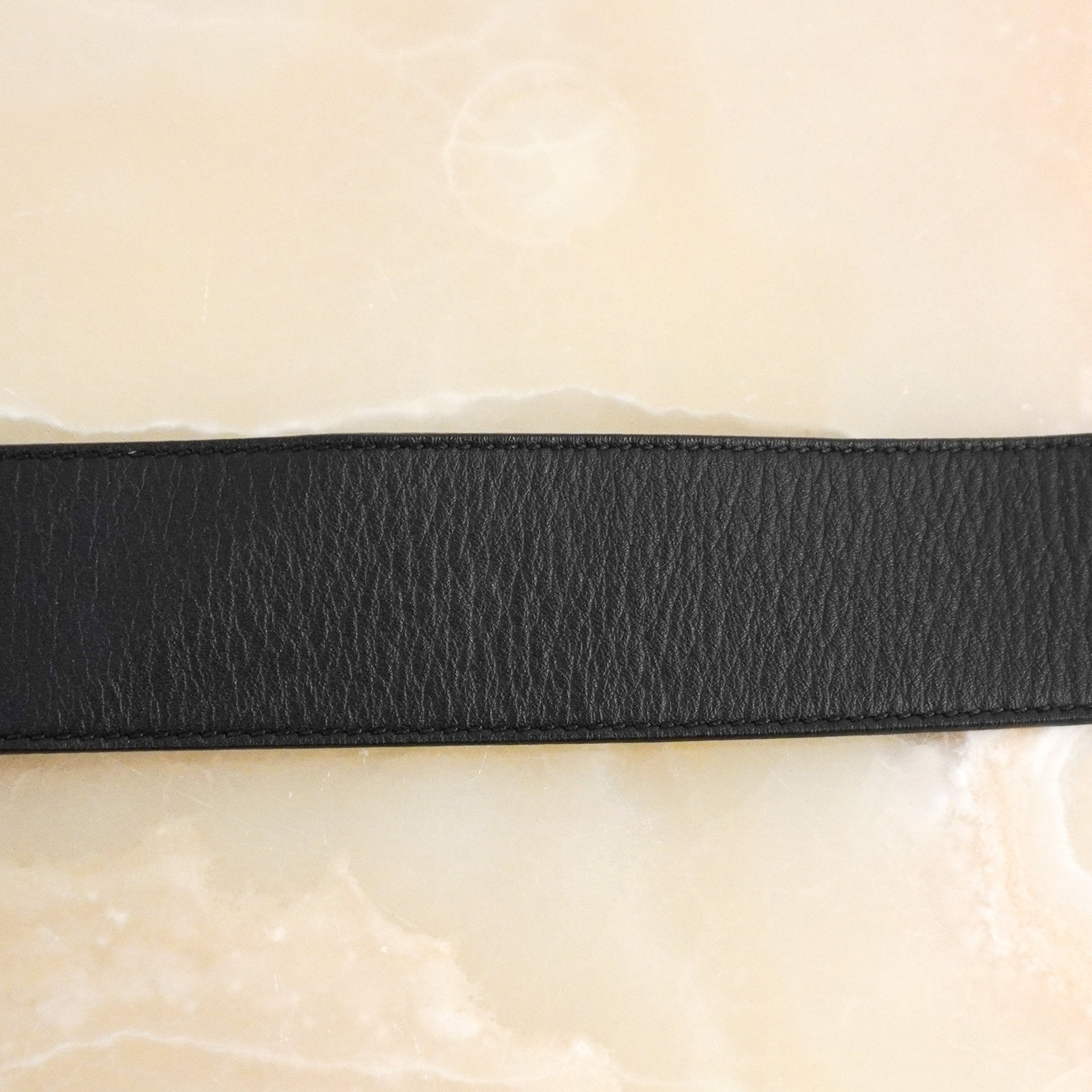 Gucci Gold Double G Medium Belt in Black RRP £445 | Authentic Preloved - Reloved Again