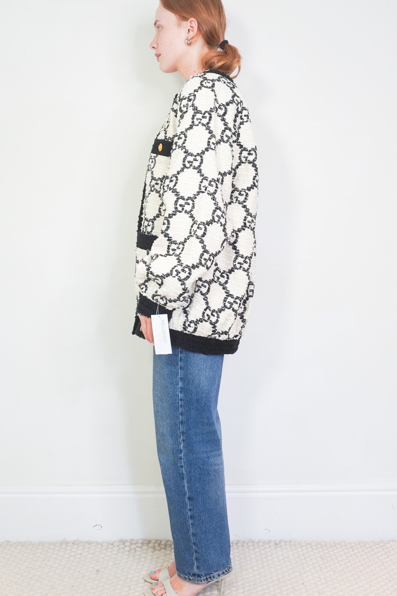 Gucci Tweed Monogram Jacket side photo