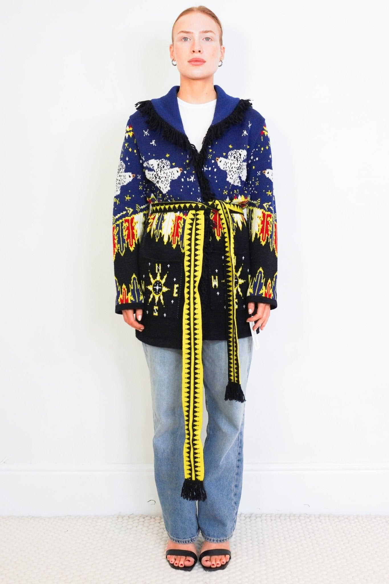 Hayley Menzies Blue Belted Cardigan RRP £380 | Authentic Preloved - Reloved Again