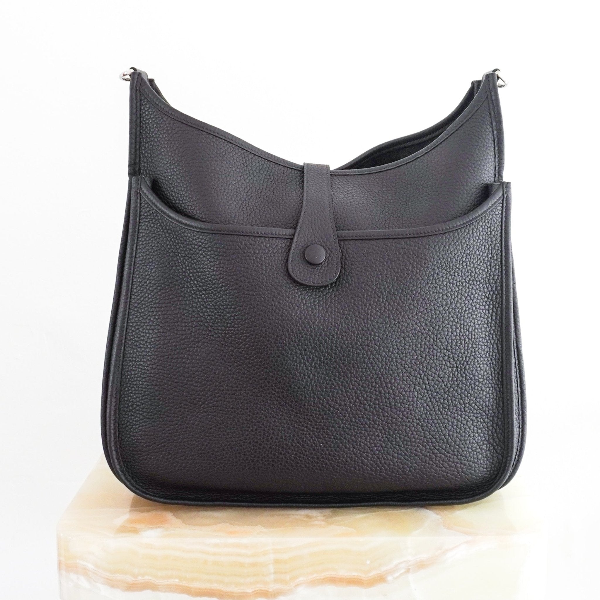 Hermès Evelyn 33 Bag in Prune Noir | Authentic Preloved - Reloved Again