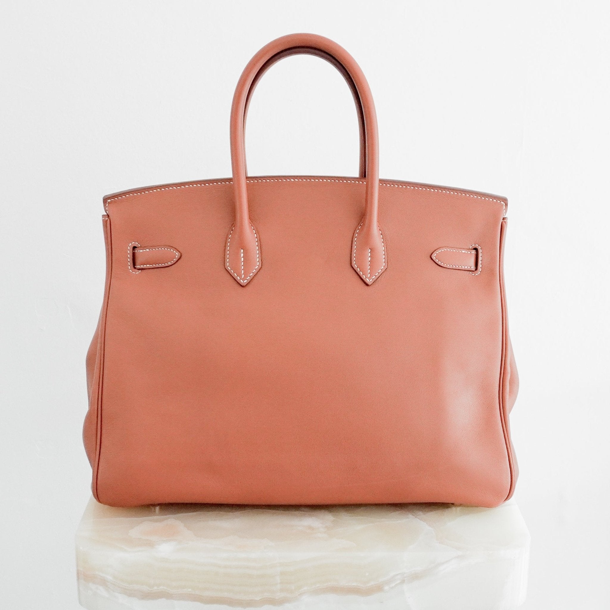 Hermès Birkin 35 Retourne in Gold Swift Leather with Gold Hardware | Authentic Preloved - Reloved Again