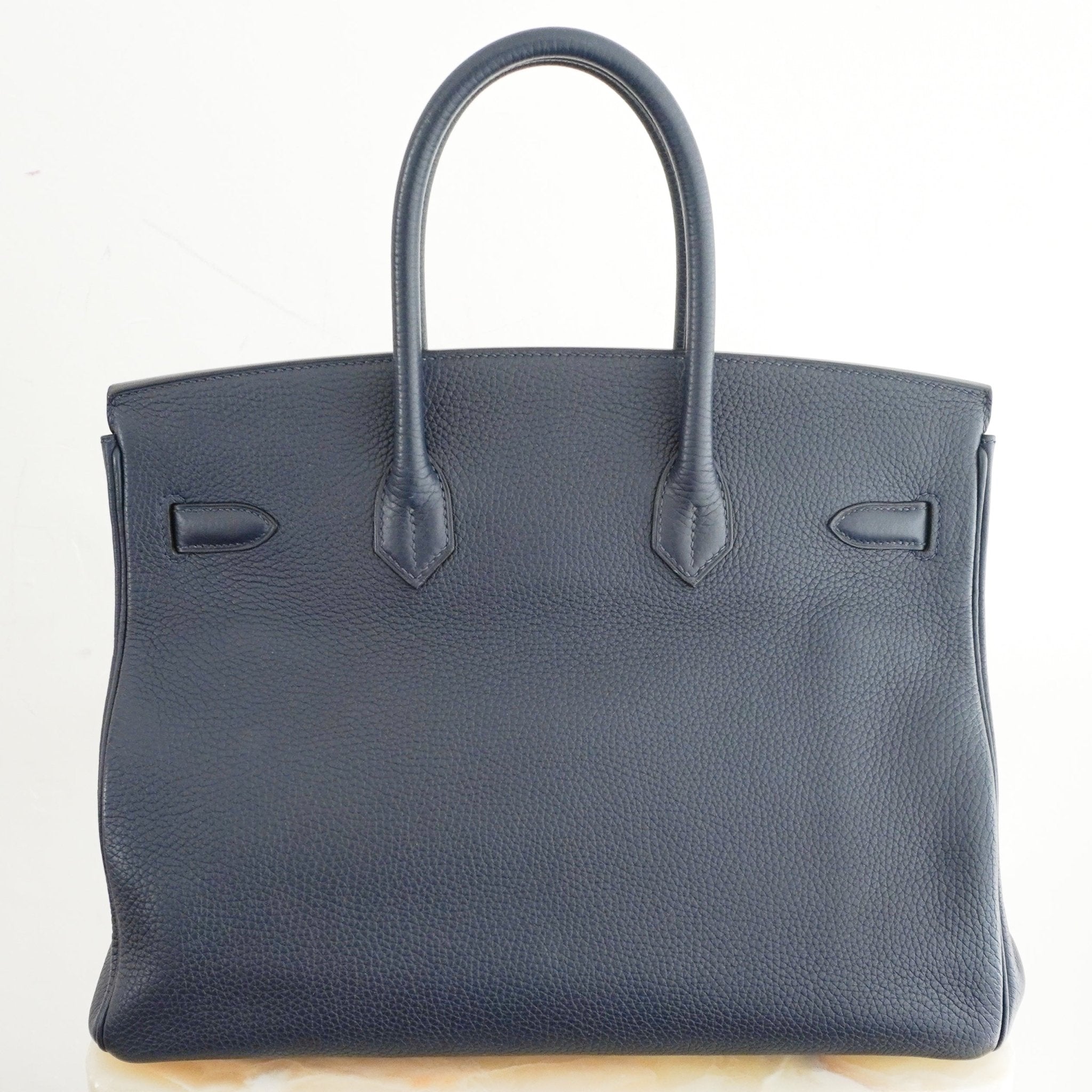 Hermès Bleu Birkin 35 Togo Leather Rose Pourpre Interior Palladium Hardware | Authentic Preloved - Reloved Again