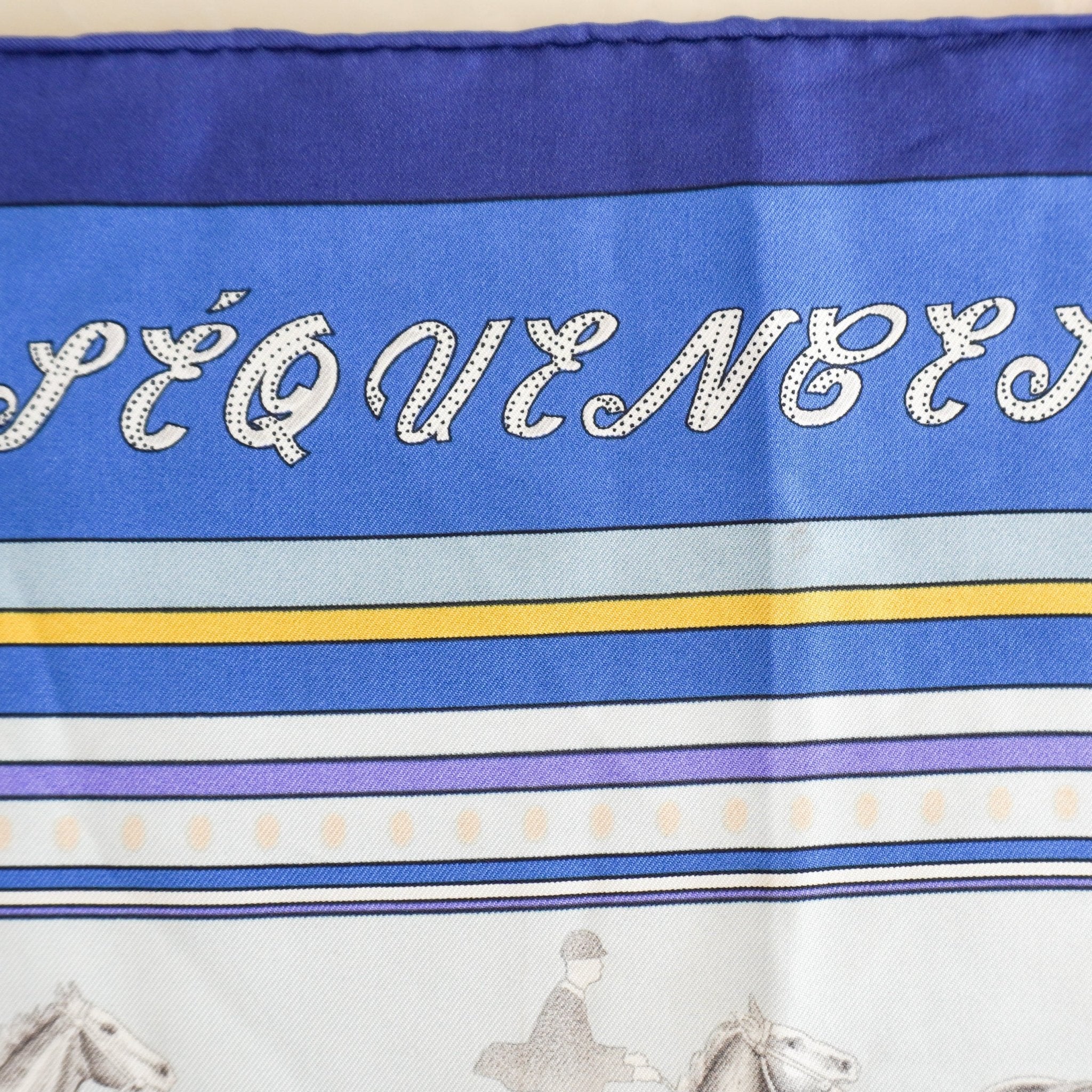 Hermès Blue Séquences Carré 90 Twill Scarf (RRP £415) | Authentic Preloved FINAL SALE (Copy) - Reloved Again