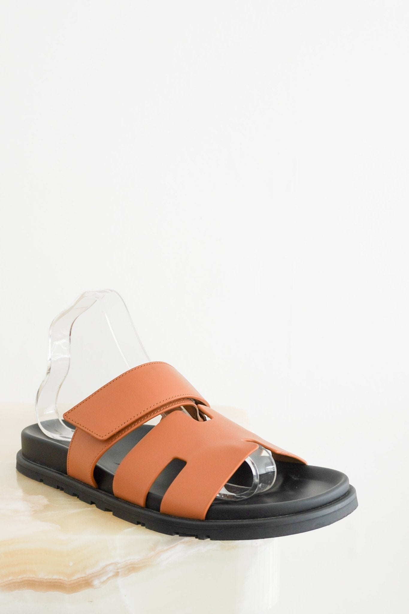 Hermès Naturel Leather Chypre Sandals (RRP £790) | Authentic Preloved - Reloved Again