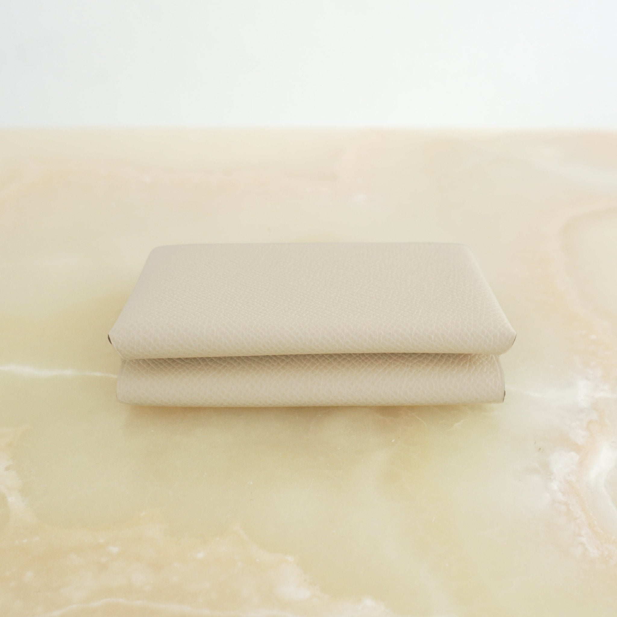 Hermès Calvi Card Holder in Cream Epsom Leather (RRP £530) | Authentic Preloved - Reloved Again