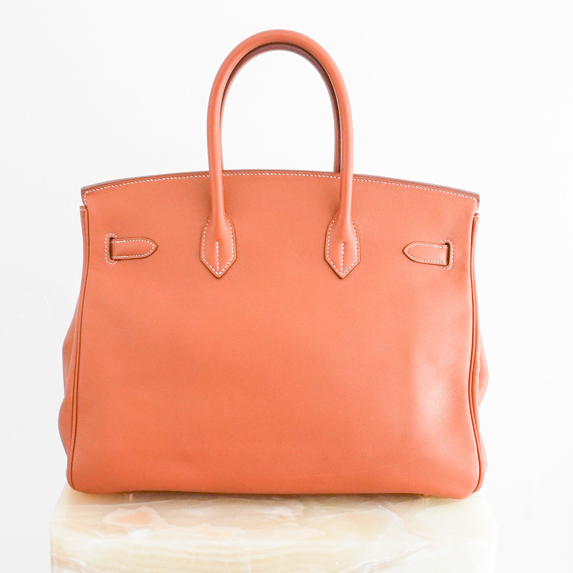 Hermès Birkin 35 Retourne in Gold Swift Leather with Gold Hardware | Authentic Preloved - Reloved Again